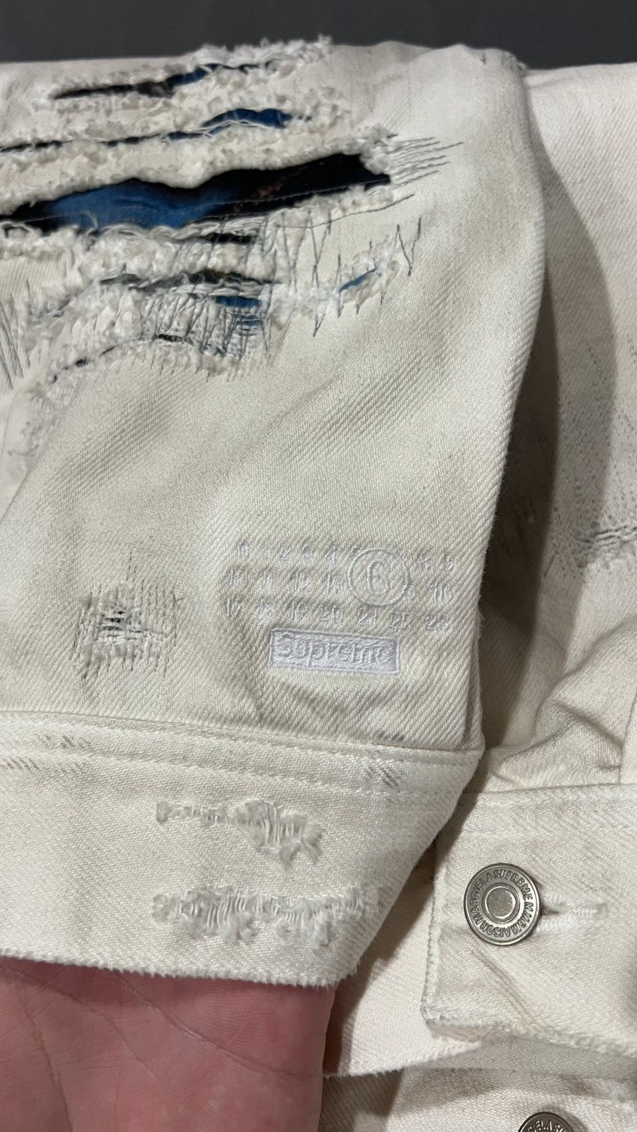 Maison Margiela × Supreme Supreme X MM6 Maison Margiela Denim Trucker Jacket Size US L / EU 52-54 / 3 - 5 Thumbnail