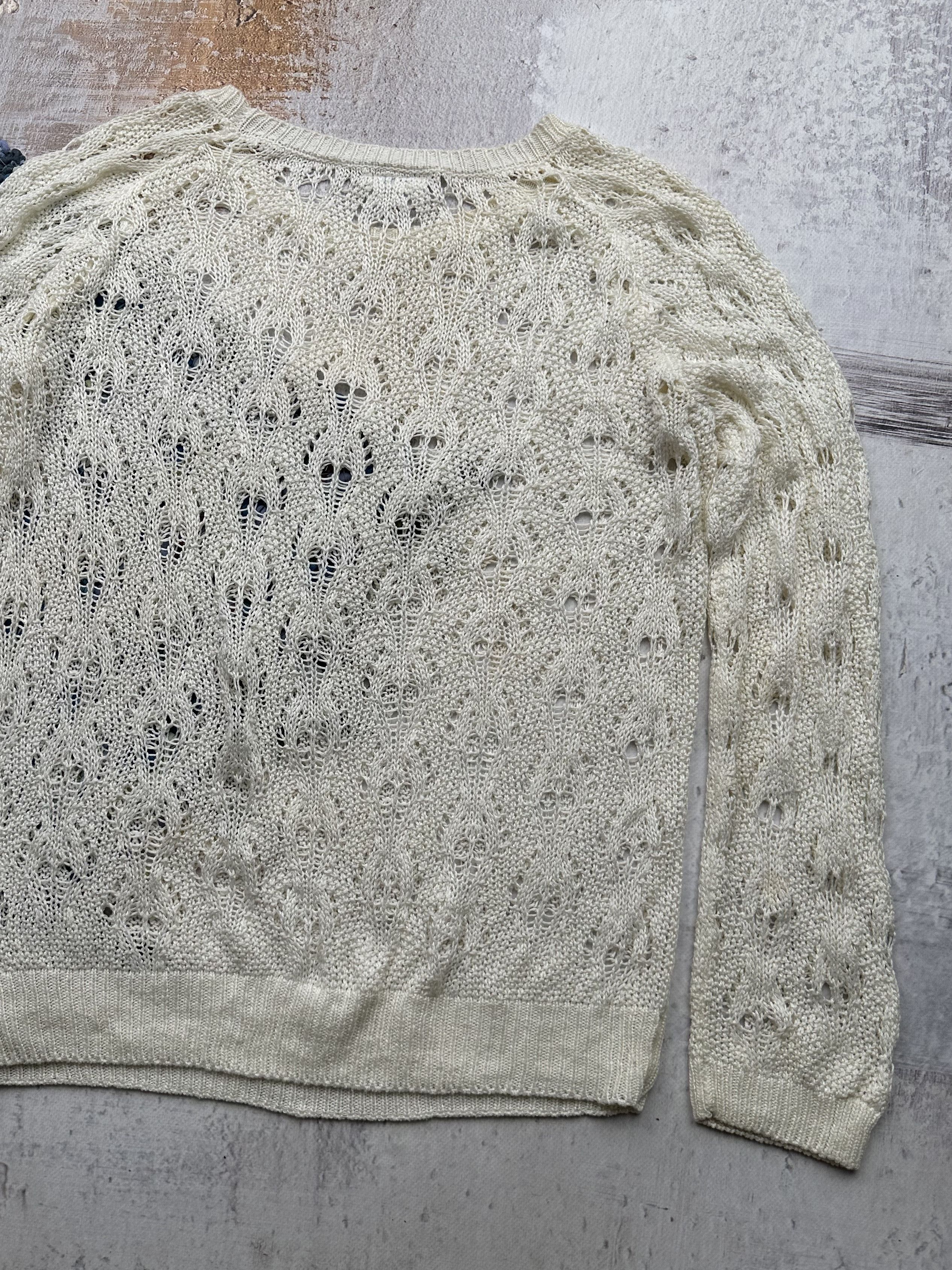 Japanese Brand Vintage Mesh Knit Sweater A602(48)D15 Size US XS / EU 42 / 0 - 10 Thumbnail