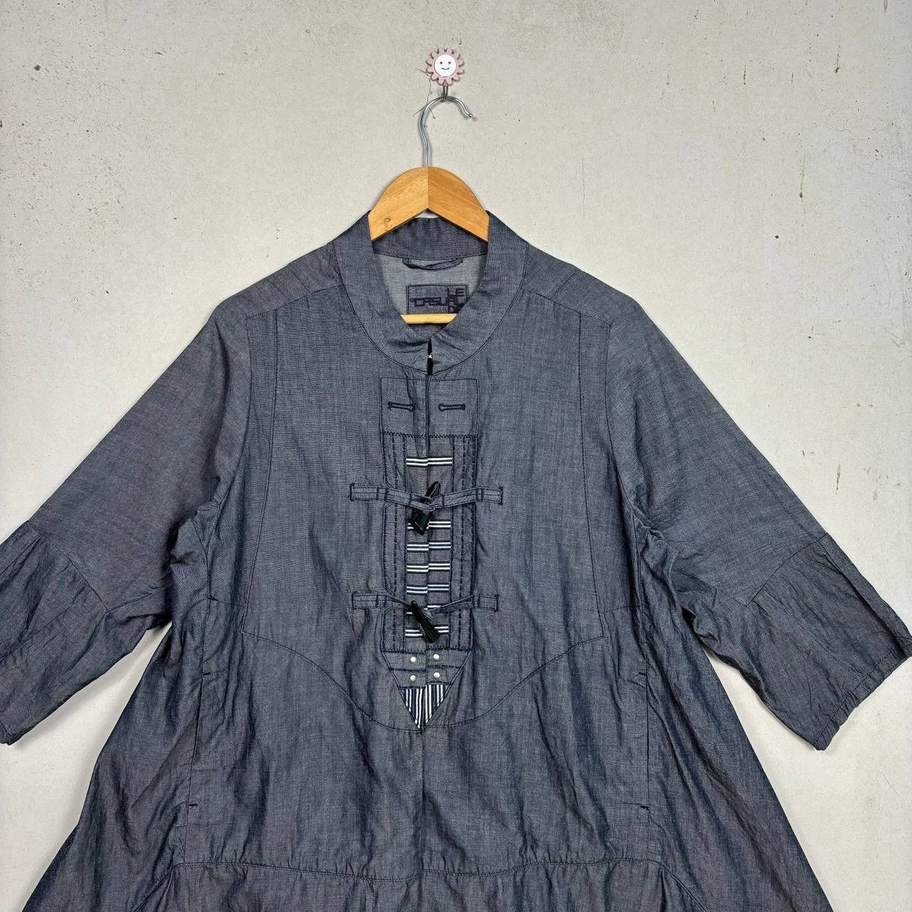 Marithe + Francois Girbaud Girbaud Archive Denim Tunic Frog Closure Jacket M 90s Size M / US 6-8 / IT 42-44 - 3 Thumbnail