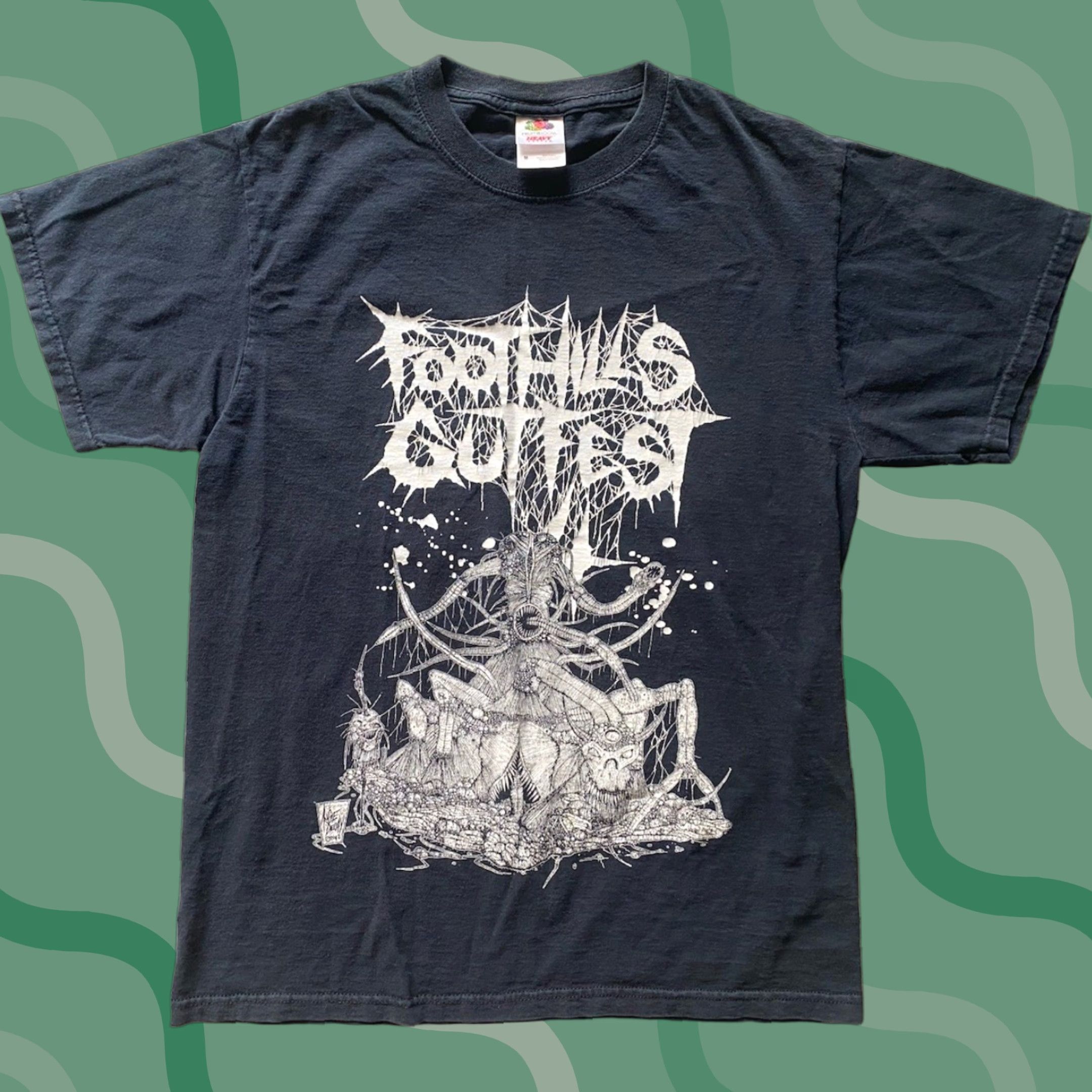 Fruit Of The Loom Foothills Gutfest Band Tour Graphic T Shirt Men's M Black 2010-2019 Music Rock Size US M / EU 48-50 / 2 - 1 Thumbnail