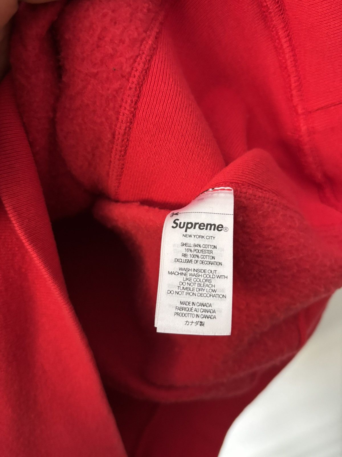 Supreme Supreme Raised Script Hooded Sweatshirt – FW23 (Red) – XL Size US XL / EU 56 / 4 - 8 Thumbnail
