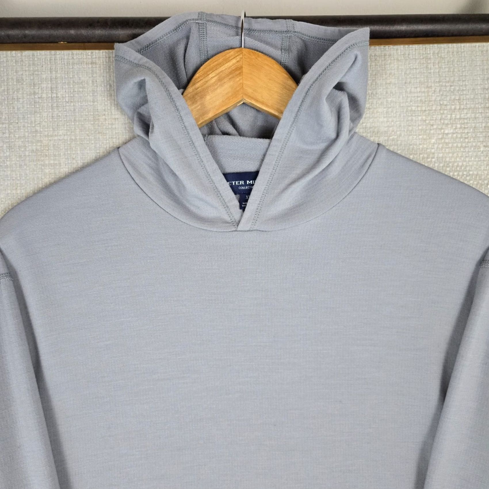 Peter Millar Peter Millar Mens Sz XL Performance Merino Wool Hoodie Sweater Golf Gray Size US XL / EU 56 / 4 - 2 Thumbnail