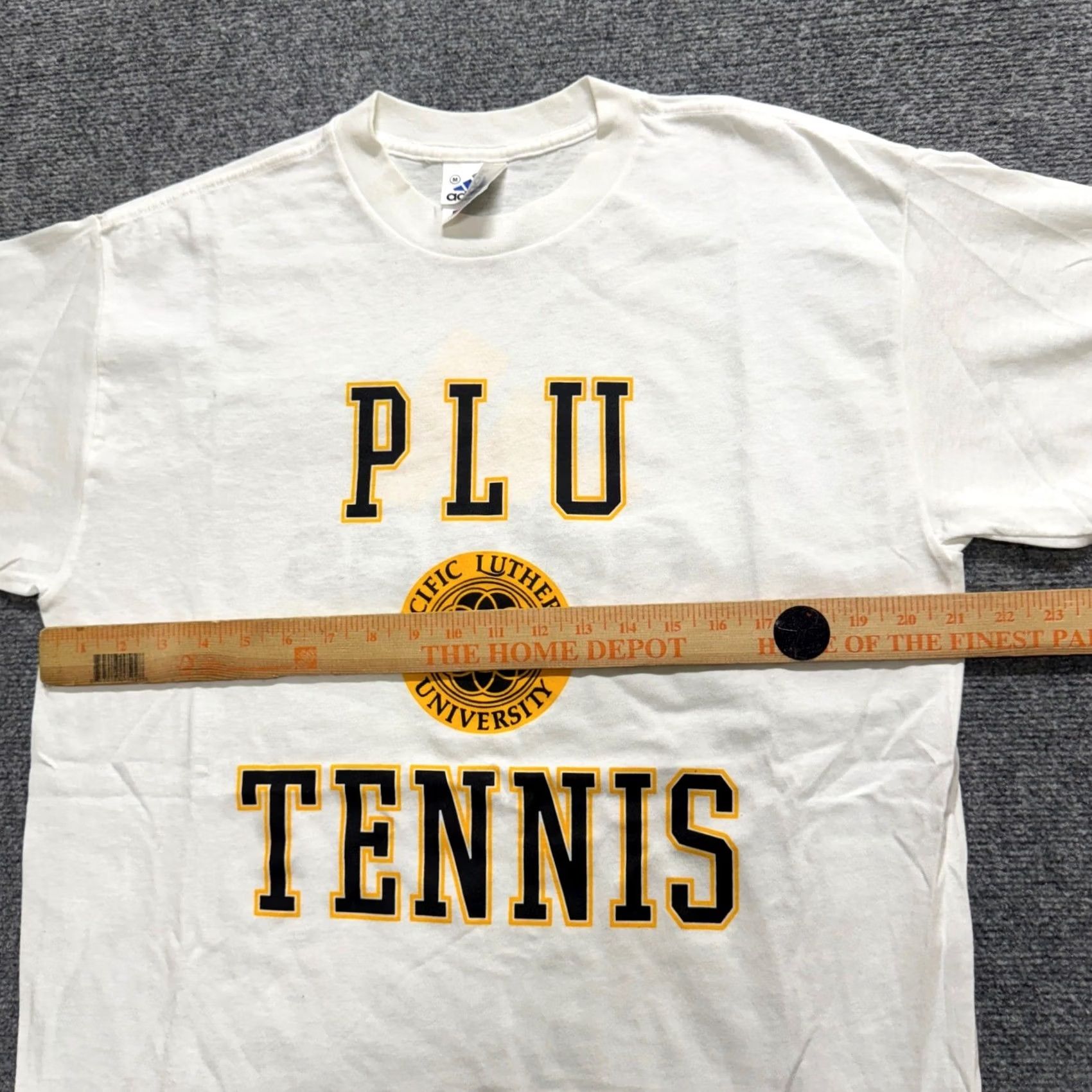 Adidas VTG Adidas Tennis T-shirt Mens M Shite Yellow Y2K 90s PLU University Shirt Size US M / EU 48-50 / 2 - 6 Thumbnail