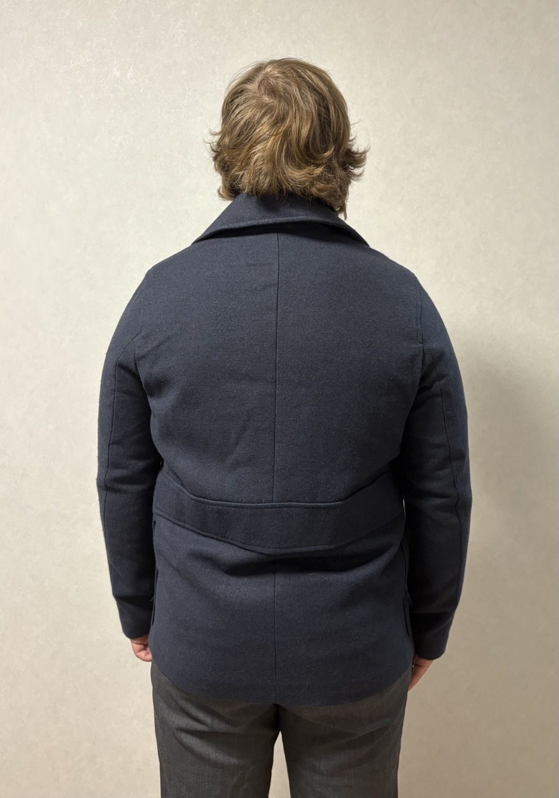 Folk Folk Double-breasted Pea Coat Dark Blue Sz: 3/M Front Pocket Size US M / EU 48-50 / 2 - 5 Thumbnail