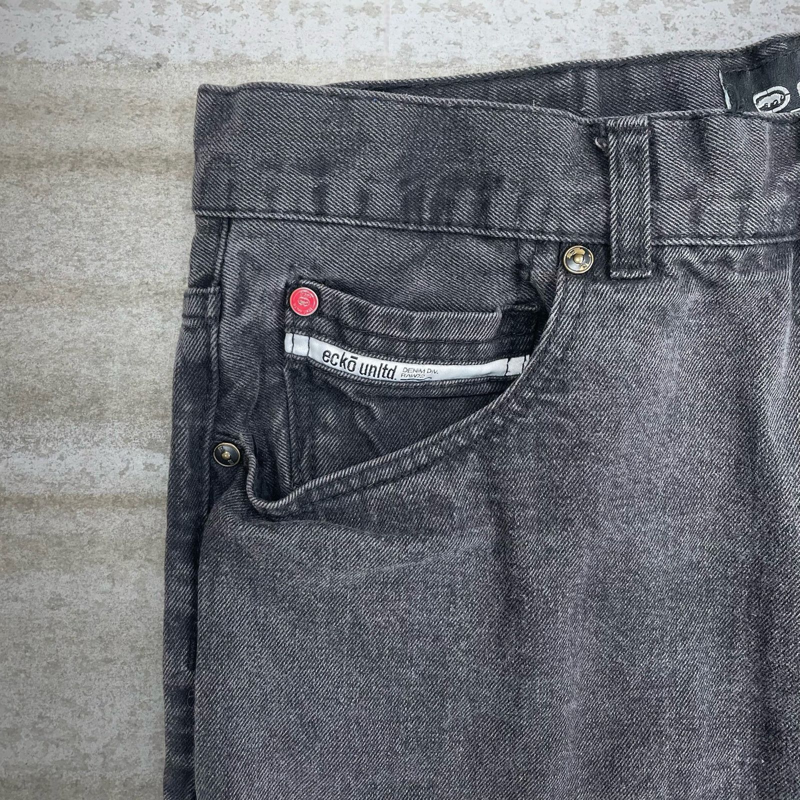 Ecko Unltd. Vintage Y2K Skater Jeans 36x28 Slim Straight Jet Black Wash Size US 36 / EU 52 - 5 Thumbnail
