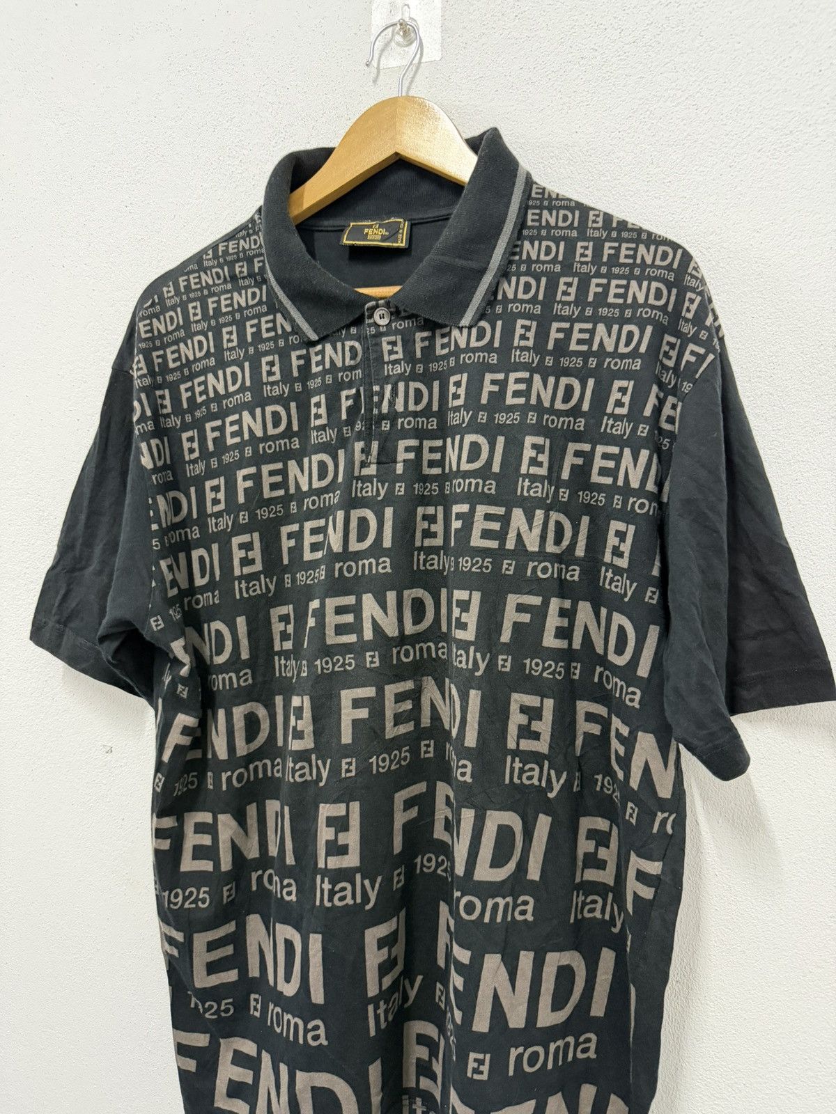 Fendi Vintage Fendi over print shirts Size US M / EU 48-50 / 2 - 2 Thumbnail