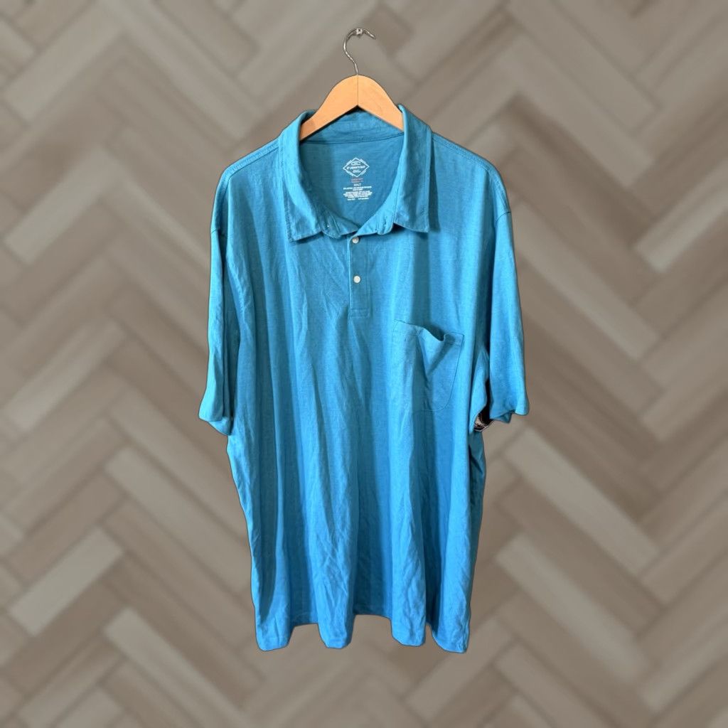 Vintage St. John's Bay Polo Shirt Men Blue Short Sleeve 3XL Tall Big & Tall Size US XXL / EU 58 / 5 - 1 Thumbnail