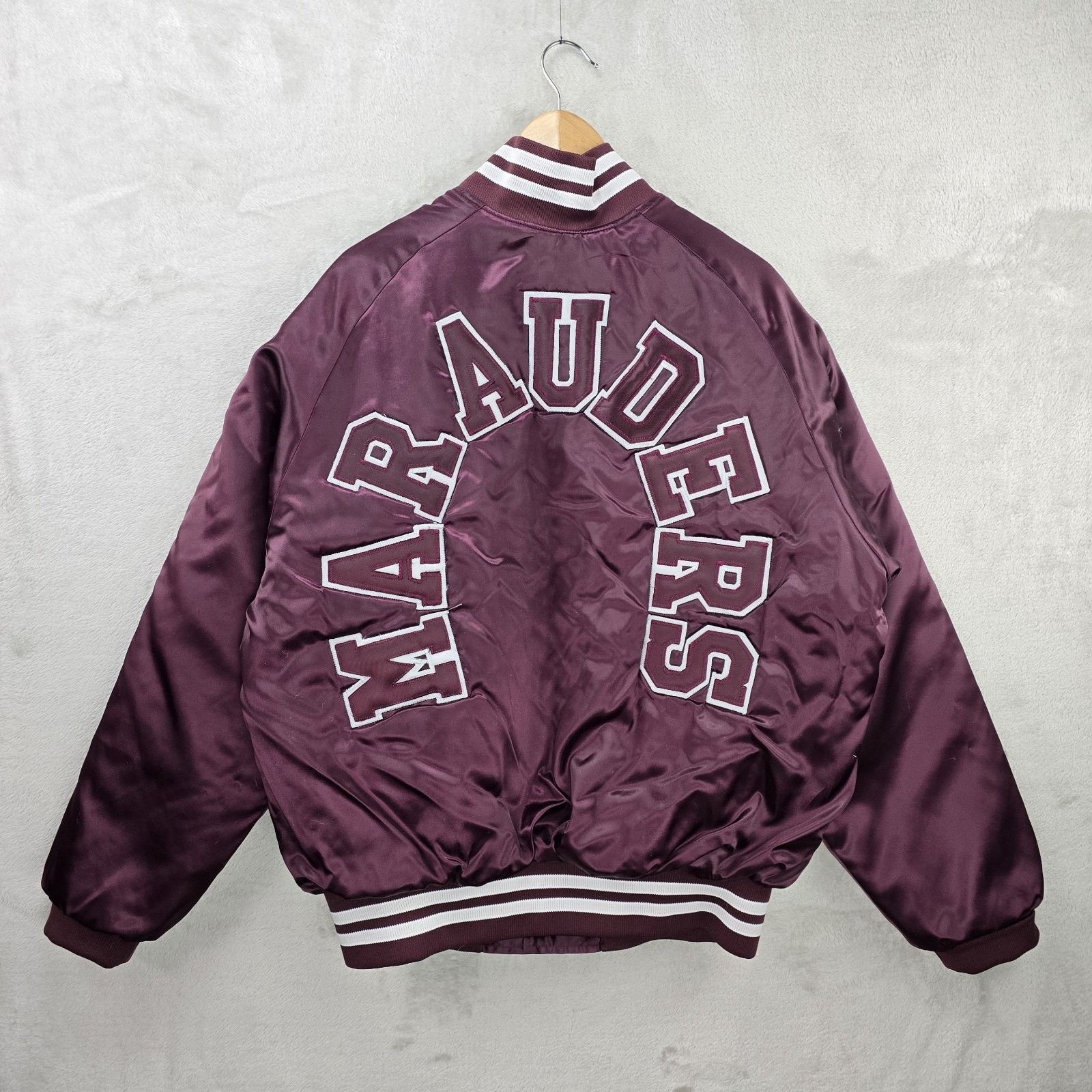 Other Vintage Don Alleson Bomber Jacket XL Maroon Satin Quilted Size US XL / EU 56 / 4 - 7 Thumbnail