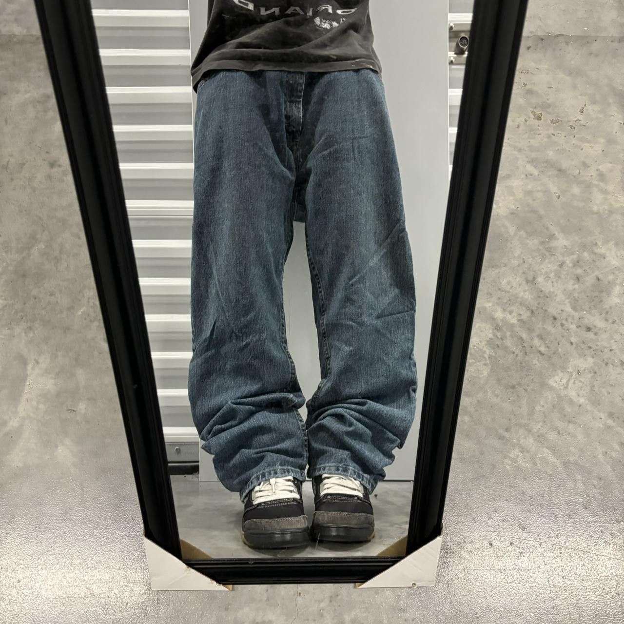 Japanese Brand × Vintage Crazy Vintage Y2K/2000s Grunge Dark Wash Essential Denim Jeans! Size US 38 / EU 54 - 1 Thumbnail