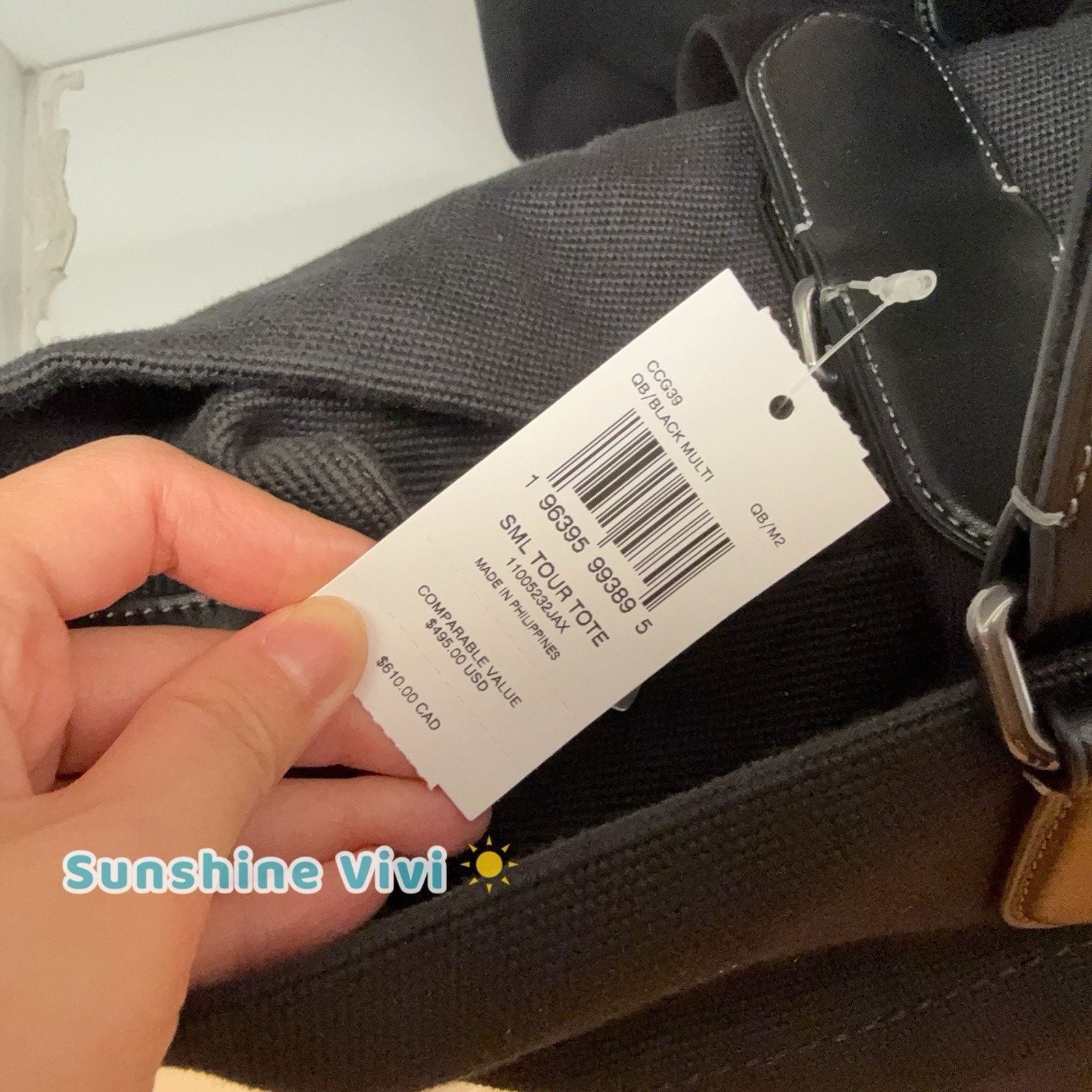 Coach NWT Coach Small Tour Tote Bag CCG39 Gunmetal Canvas leather Size ONE SIZE - 7 Thumbnail