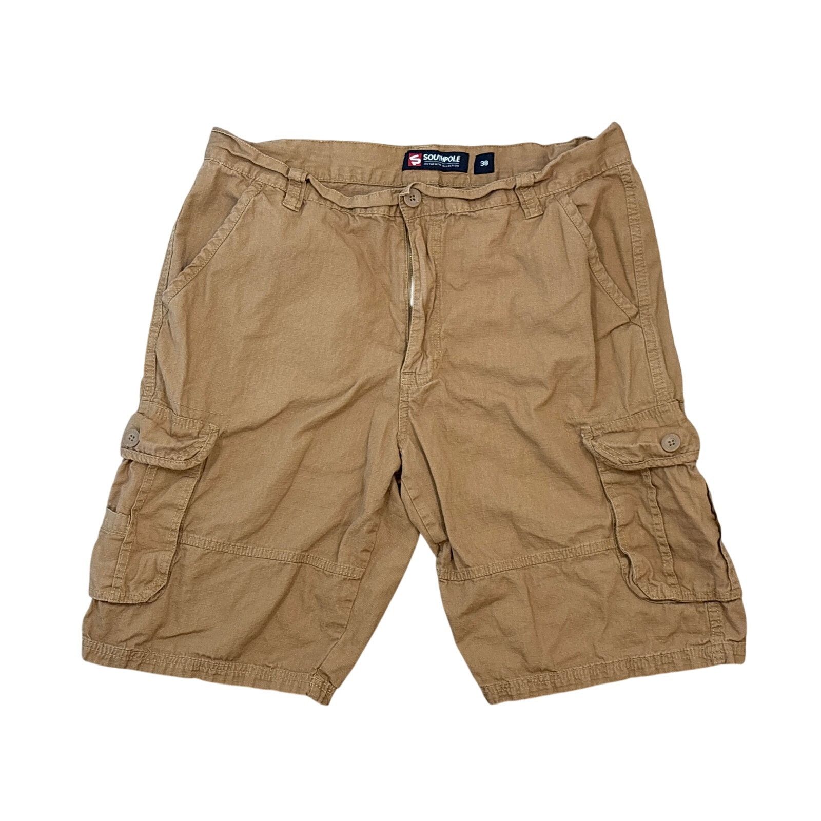 Southpole SouthPole brown cargo shorts baggy 38 ripstop y2k style Size US 38 / EU 54 - 1 Thumbnail