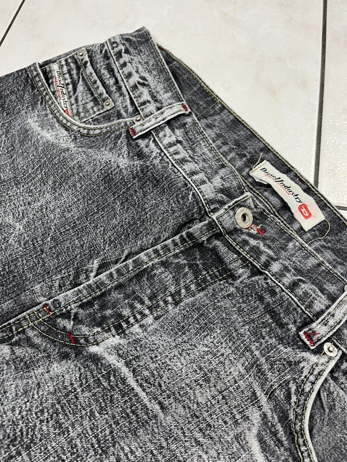 Diesel × Vintage Vintage Diesel baggy distressed denim y2k wide pants washed Size US 36 / EU 52 - 11 Thumbnail