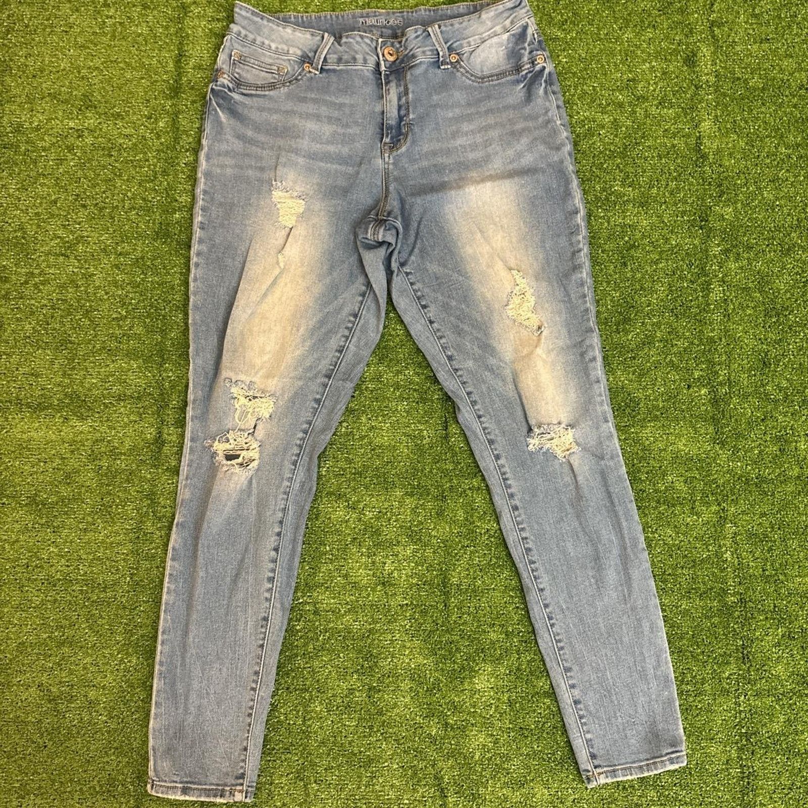 Other Women’s Denim Maurices Distressed Skinny Jeans Size 32" / US 10 / IT 46 - 2 Thumbnail