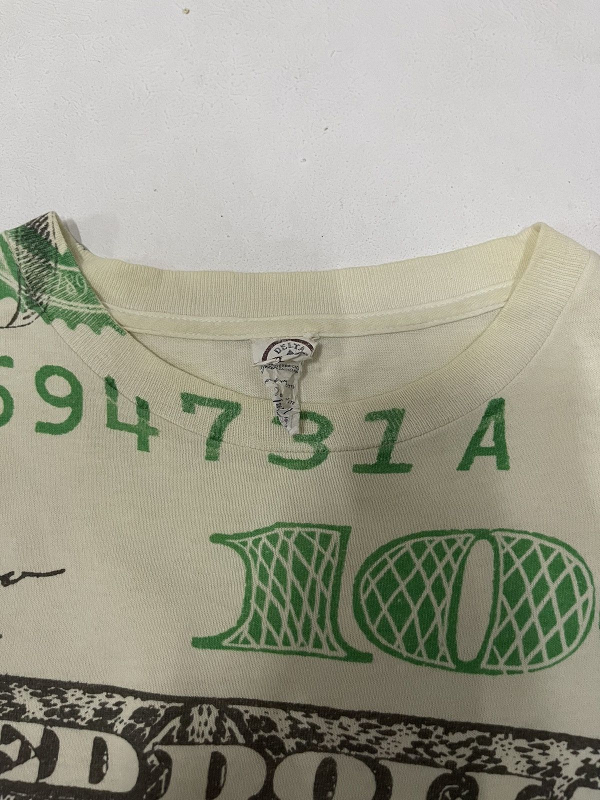 Delta × Vintage Vintage 100 Dollars Overprint Shirt Size US L / EU 52-54 / 3 - 4 Thumbnail