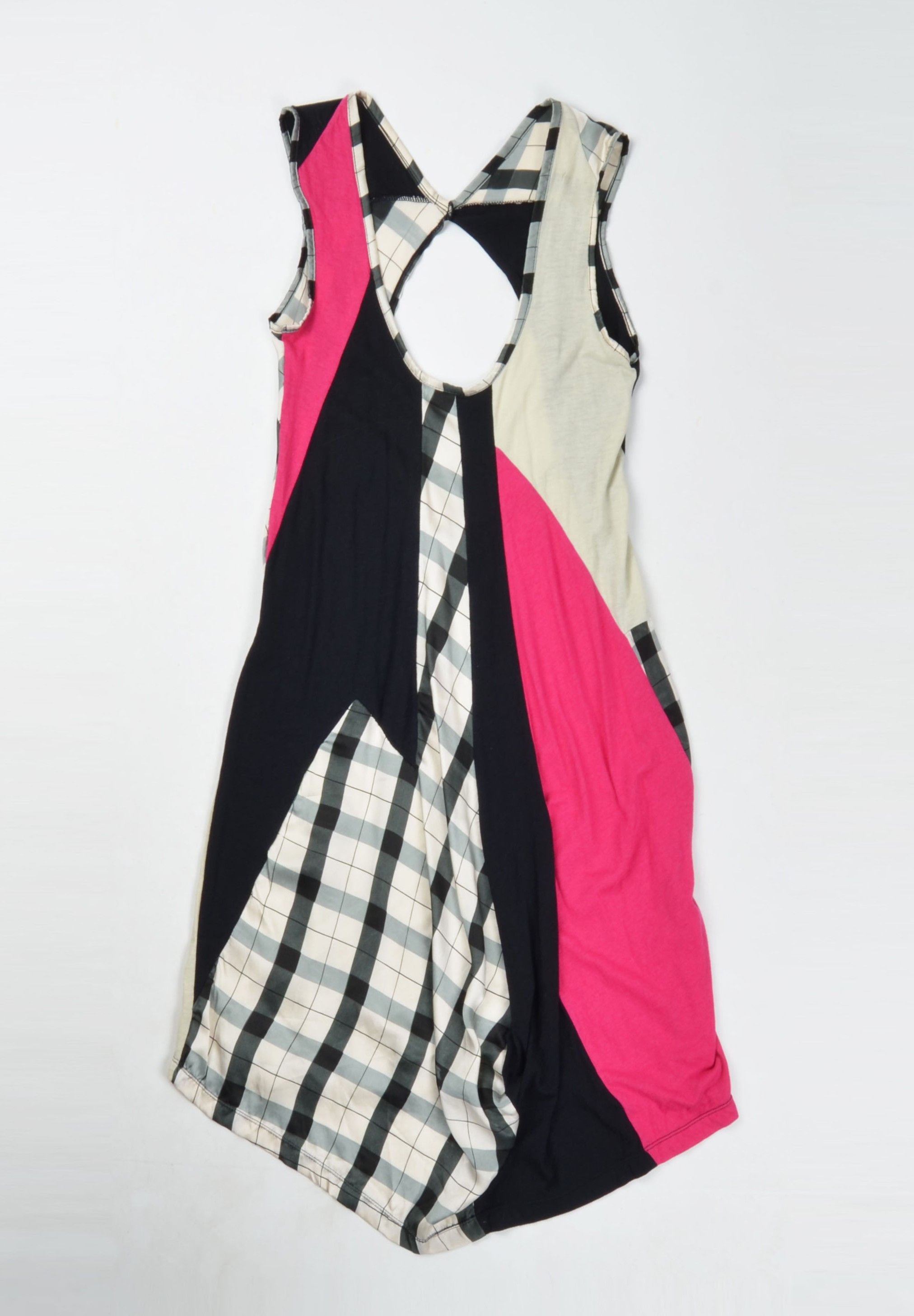 Other Buddhist Punk Y2K Patchwork Silk Blend Grunge Dress Size S / US 4 / IT 40 - 4 Thumbnail