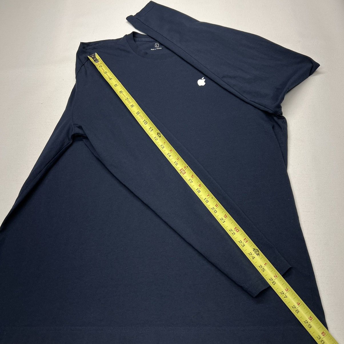 Apple Apple Employee Tee Shirt Blue Long Sleeve Uniform Logo Navy Size US L / EU 52-54 / 3 - 14 Thumbnail
