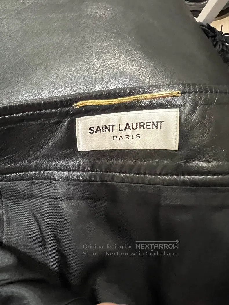 Saint Laurent Paris Saint Laurent Paris size F36 Classic Black A-Line Leather S Size 22" - 6 Thumbnail
