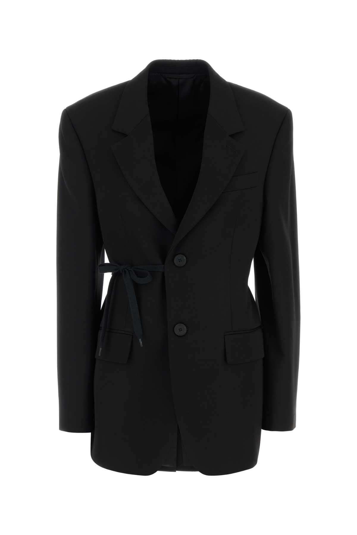 Black Wool Oversize Blazer