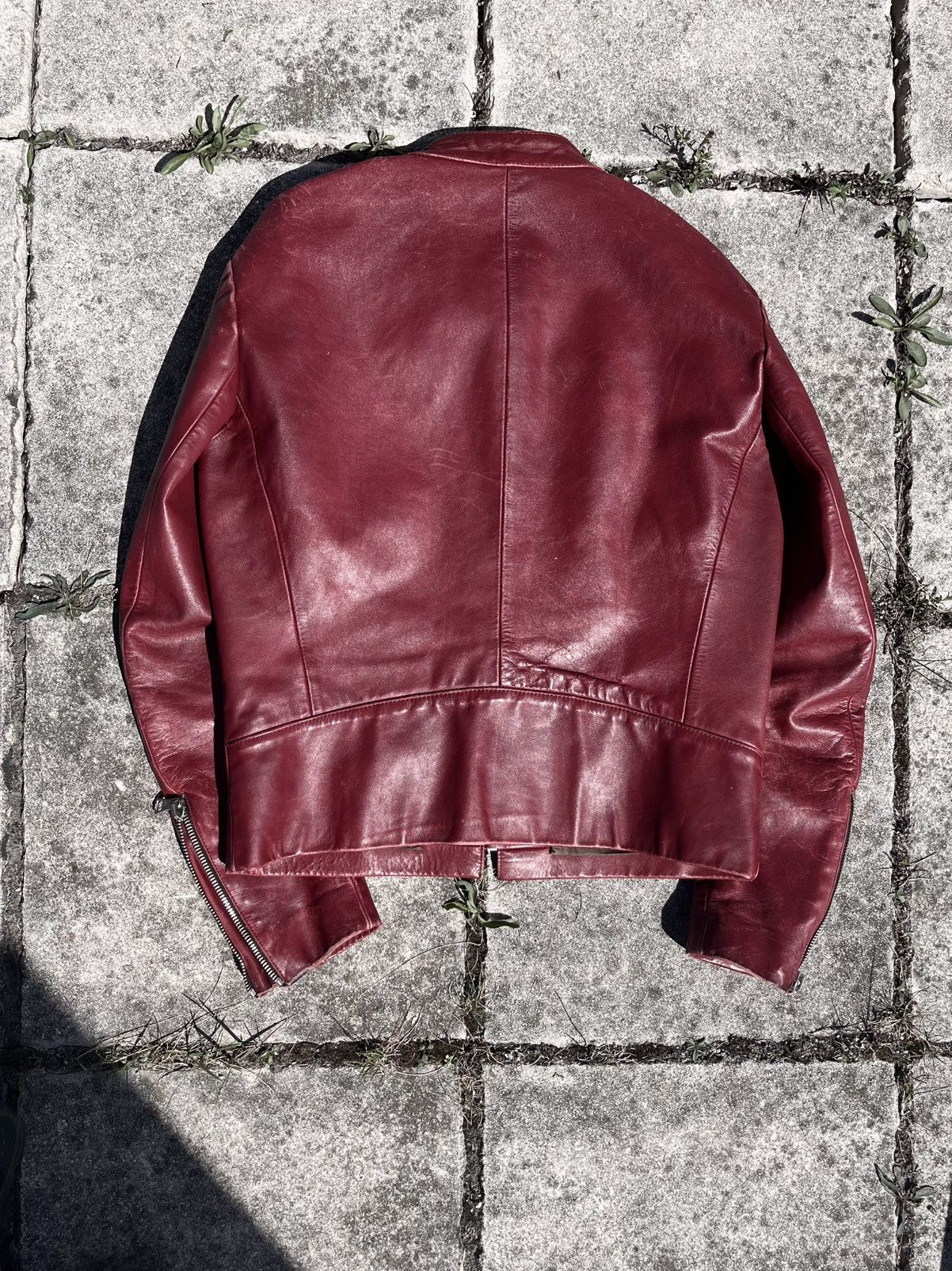 Maison Margiela SS00 Maison Martin Margiela 5 zip leather jacket burgundy Size US M / EU 48-50 / 2 - 7 Thumbnail