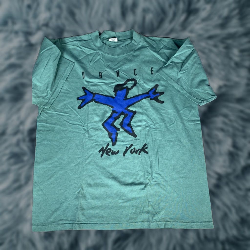 Vintage VINTAGE Lyon Design Dance New York City T Shirt Tee sz XL Single Stitch Green Men XL City Stitch Shirt Size US XL / EU 56 / 4 - 1 Thumbnail