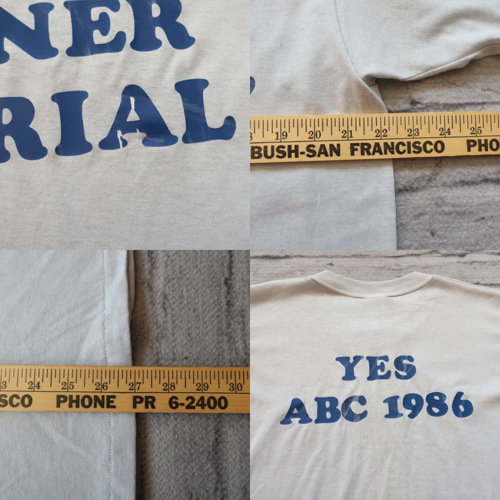Vintage VINTAGE Cal Cru Tshirt Mens Adult X-Large Grey 80s 1986 Partner Material ABC Made in USA Single Stitch Shirt Size US XL / EU 56 / 4 - 8 Thumbnail