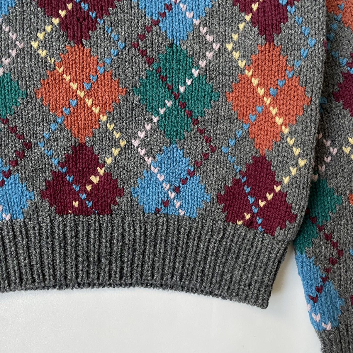 Comme des Garcons Multicoloured Heart Argyle Patterned Sweater Size S / US 4 / IT 40 - 8 Thumbnail