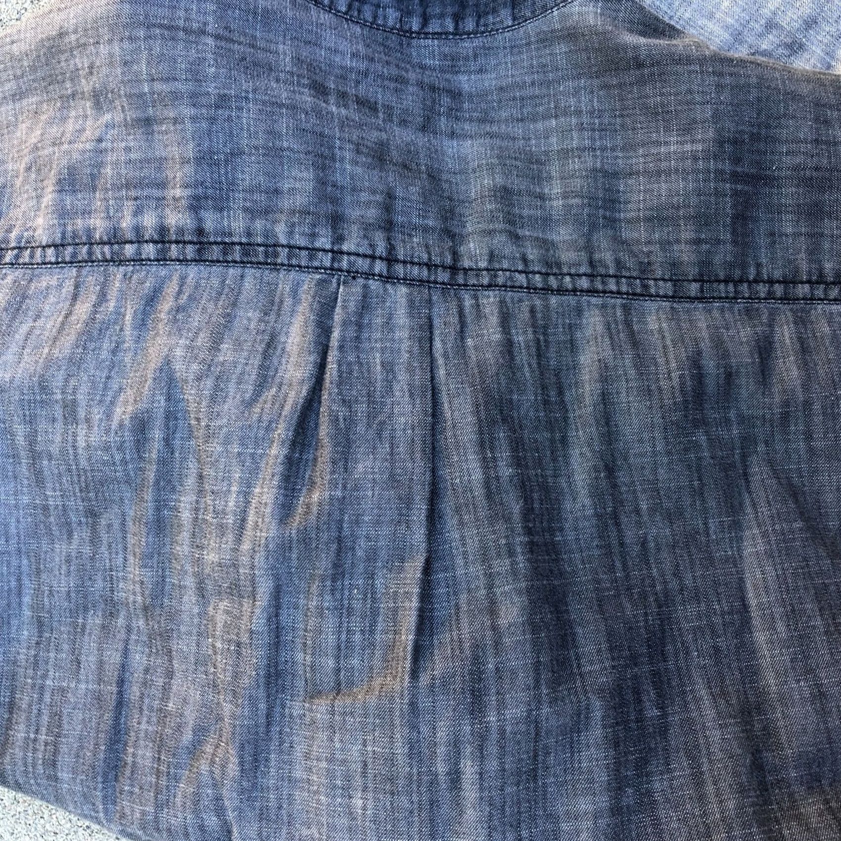 Lucky Brand LUCKY BRAND Chambray Button Up Shirt Men's XL Blue Short Sleeve Collared Size US XL / EU 56 / 4 - 4 Thumbnail