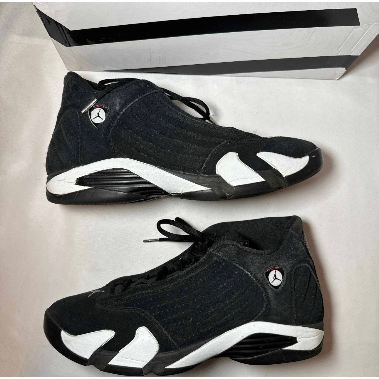 Jordan Brand × Nike Size 13 - Nike Air Jordan 14 Retro Black White Men's Shoes Size US 13 / EU 46 - 2 Thumbnail
