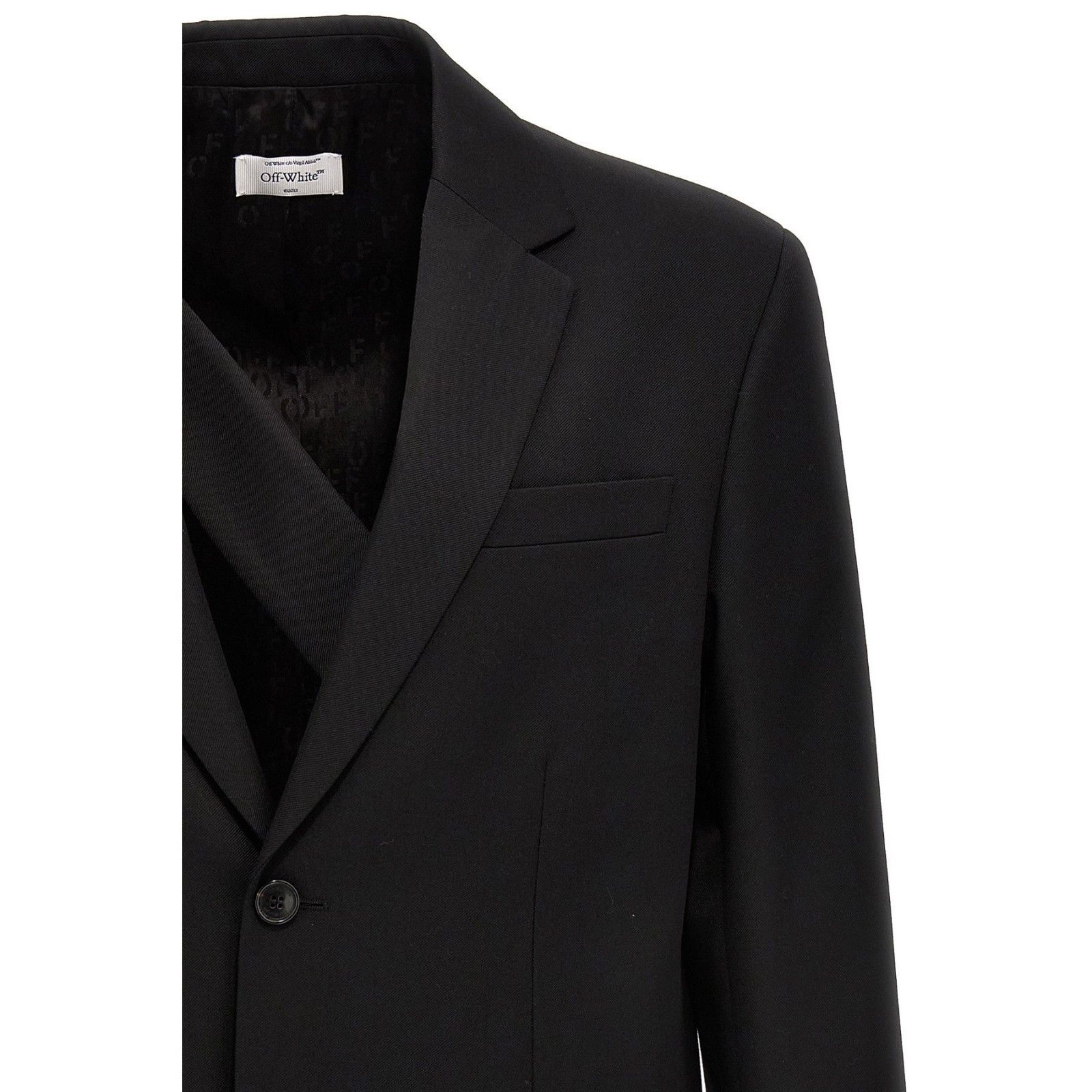 Off-White OFF-WHITE Embroidery Black Wool Blazer New & Authentic (Men' Size US XL / EU 56 / 4 - 3 Thumbnail