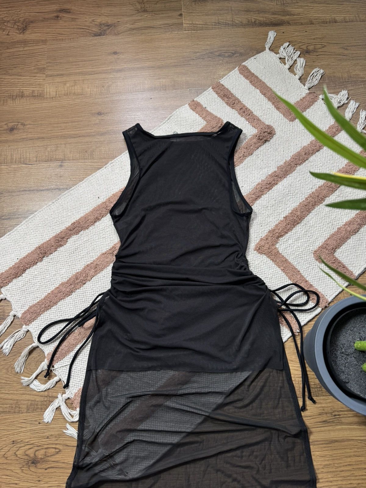 Vintage MESH CROPPED TIE WMNS MAXI BEACH DRESS Size M / US 6-8 / IT 42-44 - 4 Thumbnail
