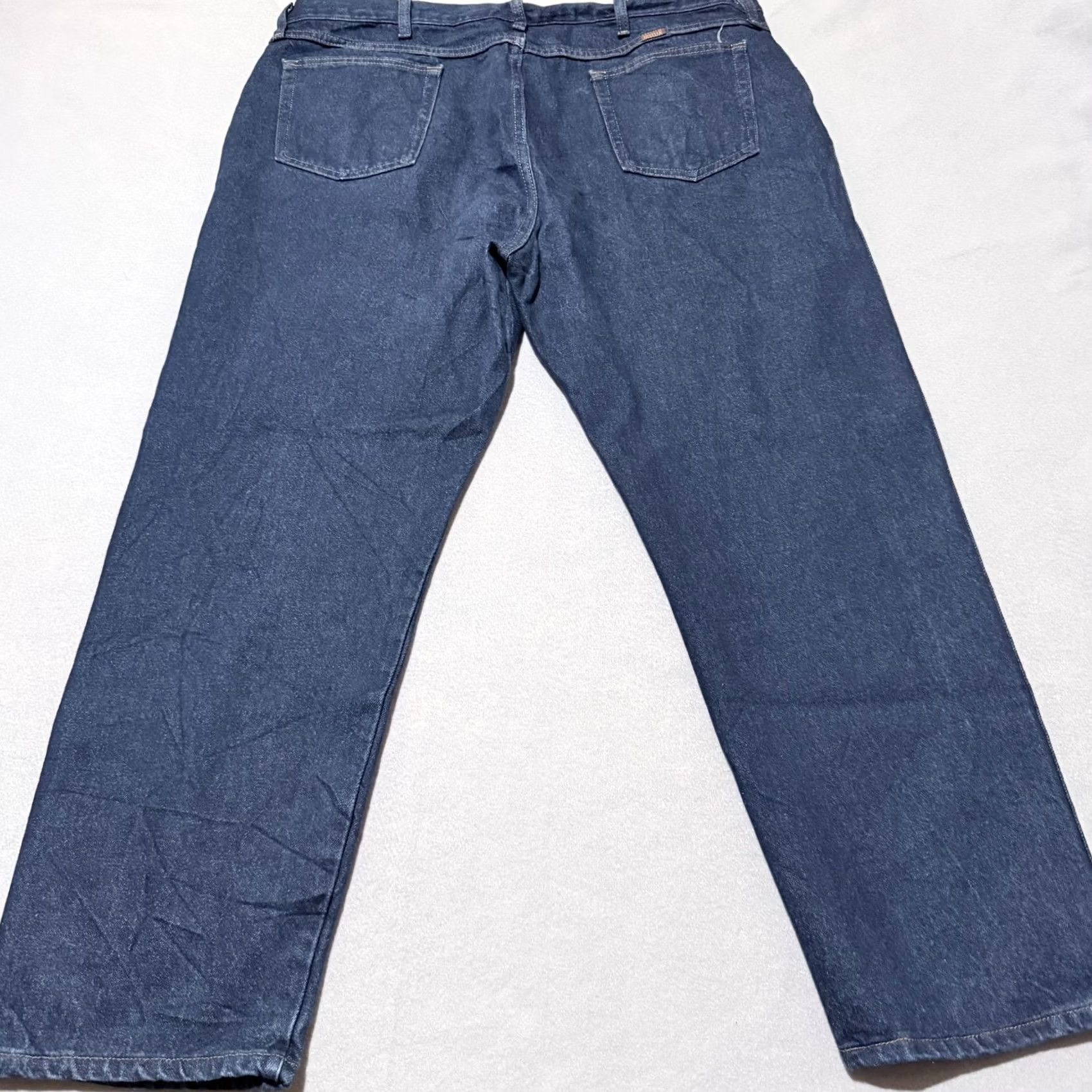 Wrangler Wrangler Rustler Jeans Men's Blue Dark Wash Straight 44X30 Denim Cotton Regular Straight Mens Jeans Size US 44 / EU 60 - 2 Thumbnail