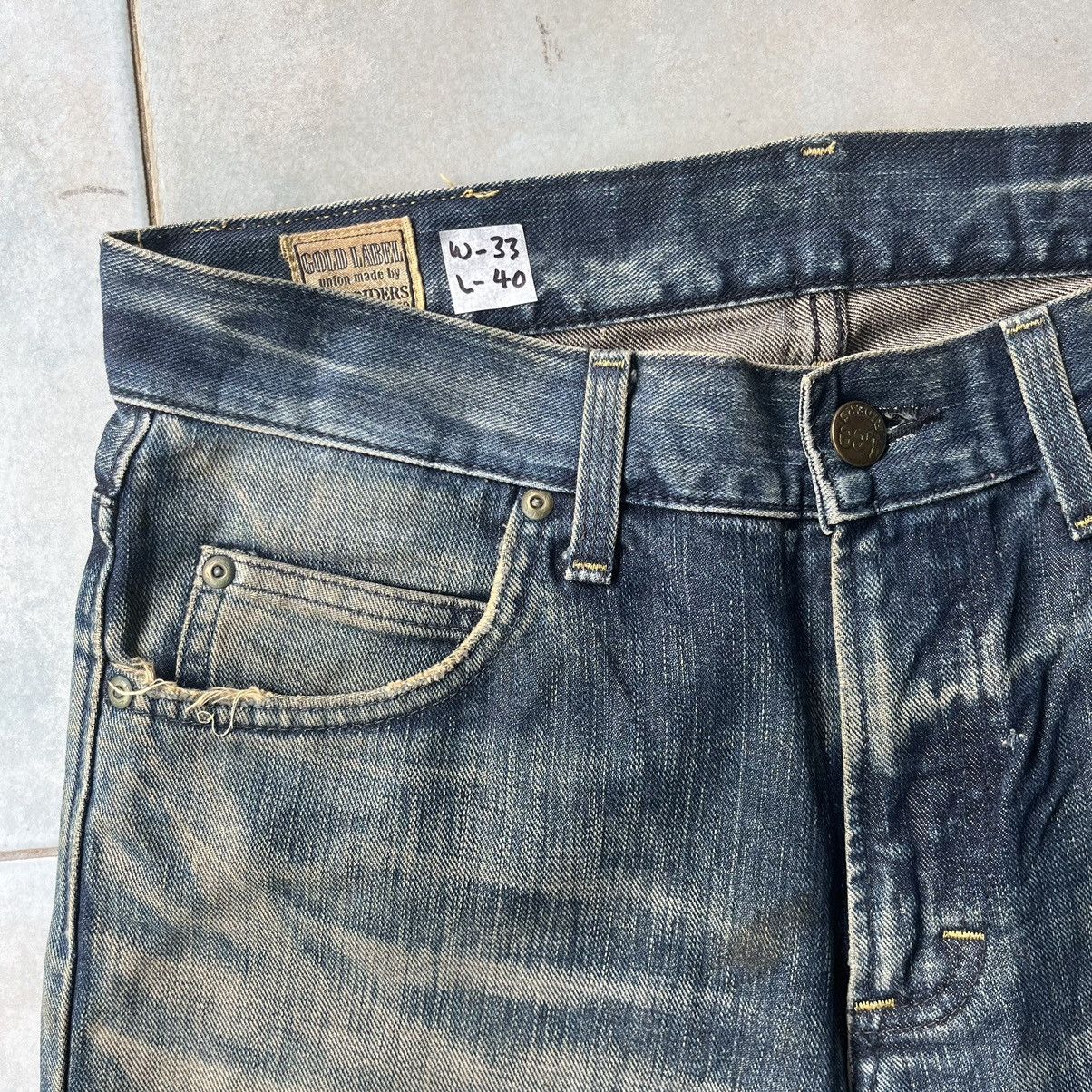 Lee Distressed Vintage Lee Riders Gold Label Japan Jeans Size US 33 - 10 Thumbnail