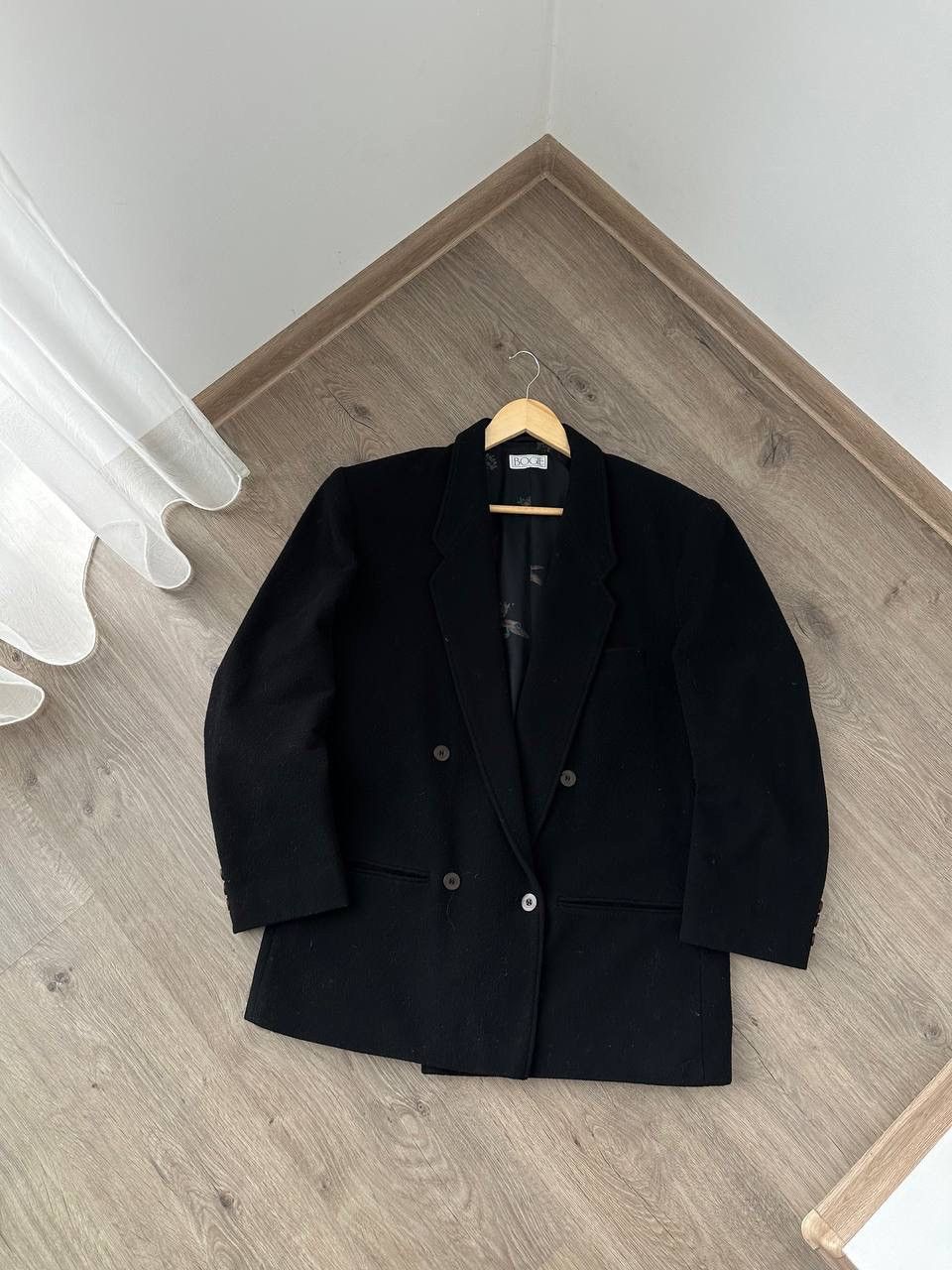 Boggi × Vintage Vintage Bogie Wool Coat Black Cashmere Black Jacket Size US M / EU 48-50 / 2 - 1 Thumbnail