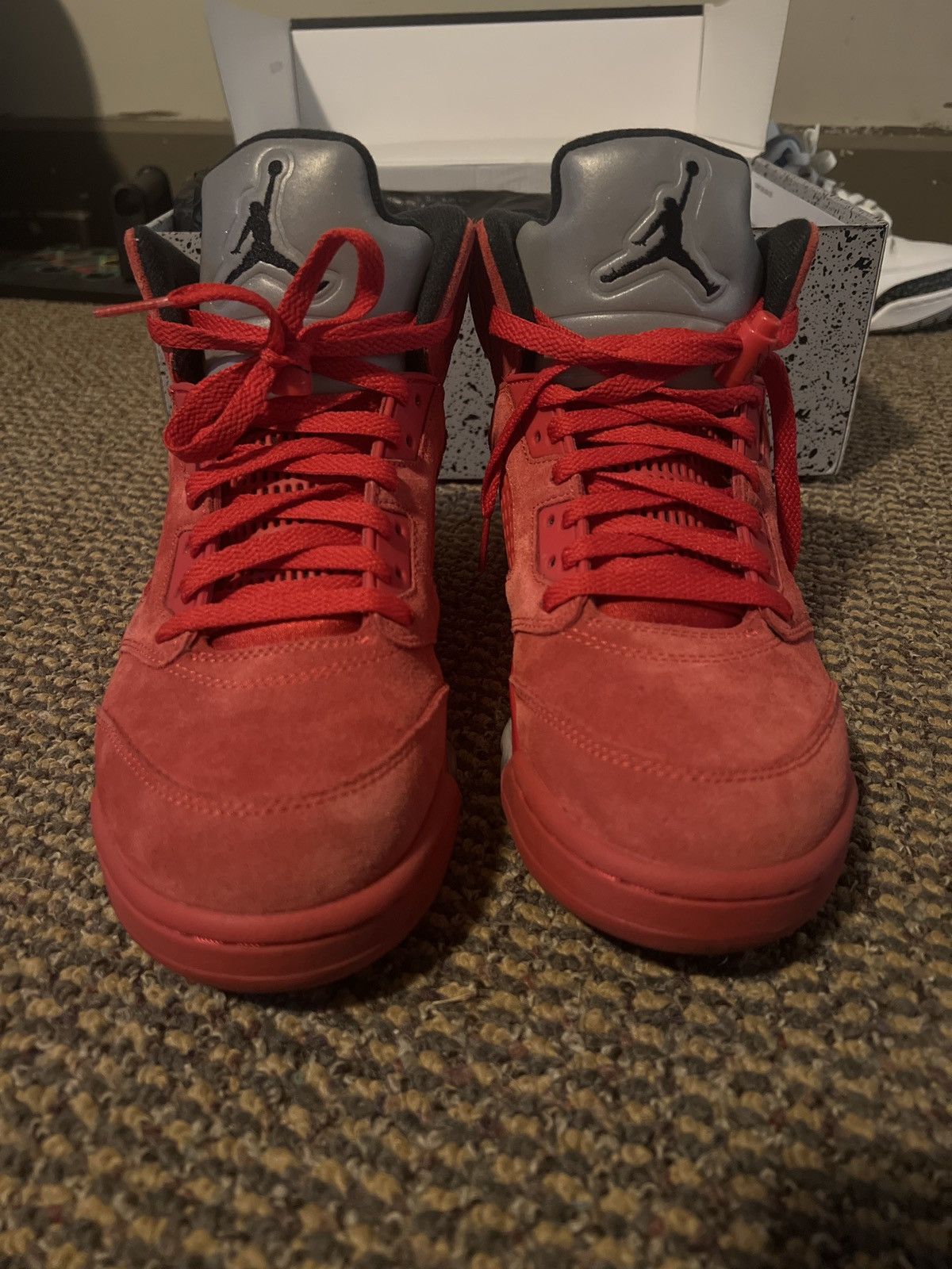 Jordan Brand × Nike jordan retro 5 red suede Size US 8.5 / EU 41-42 - 5 Thumbnail