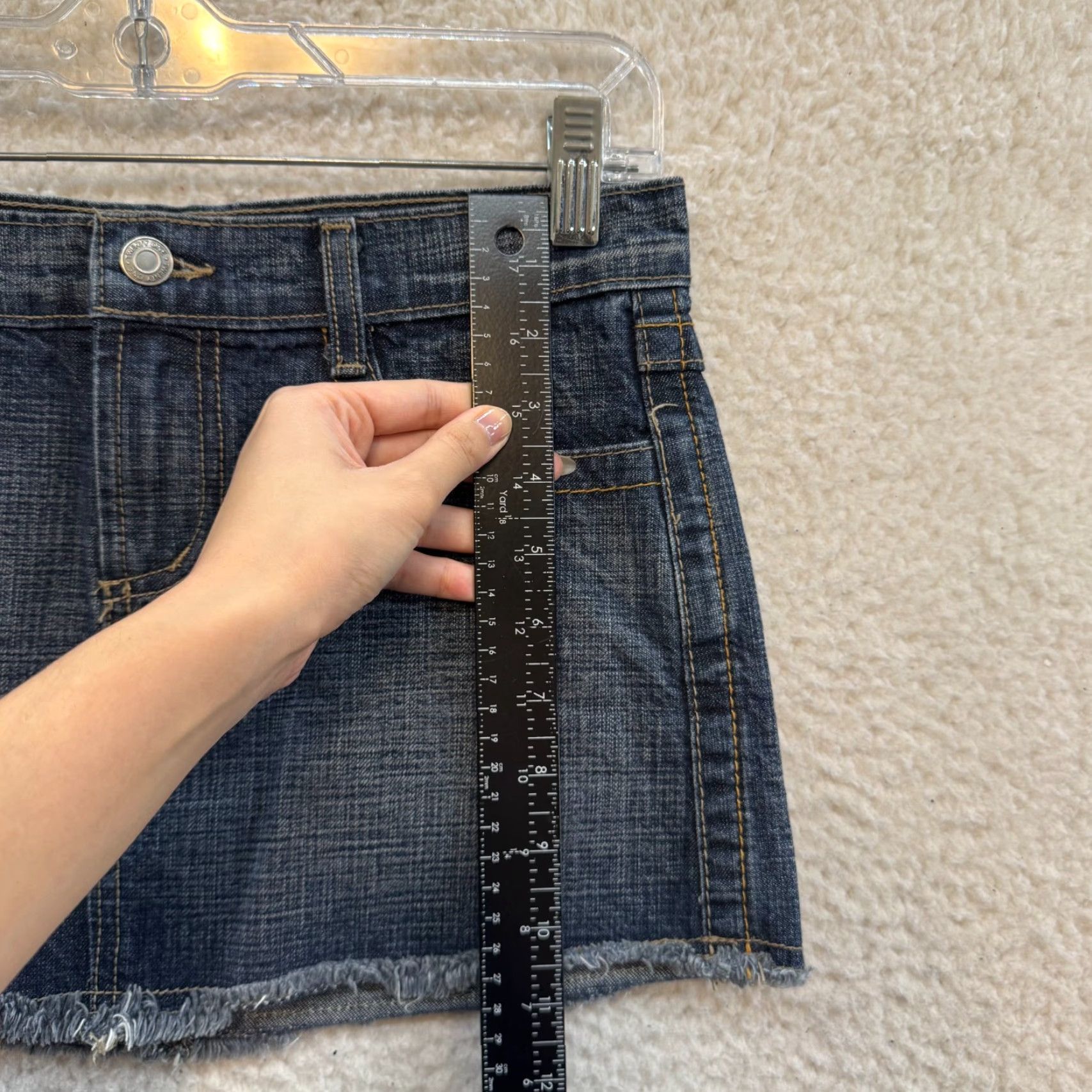 Forever 21 VINTAGE Y2K Denim Mini Skirt 00 0 23 24 Low Rise Dark Wash Boho Fairy Grunge Women’s/Junior’s XS Fits Women’s 00/0 or 23/24 Denim Forever 21 Size 24" / US 00 / IT 34 - 6 Thumbnail