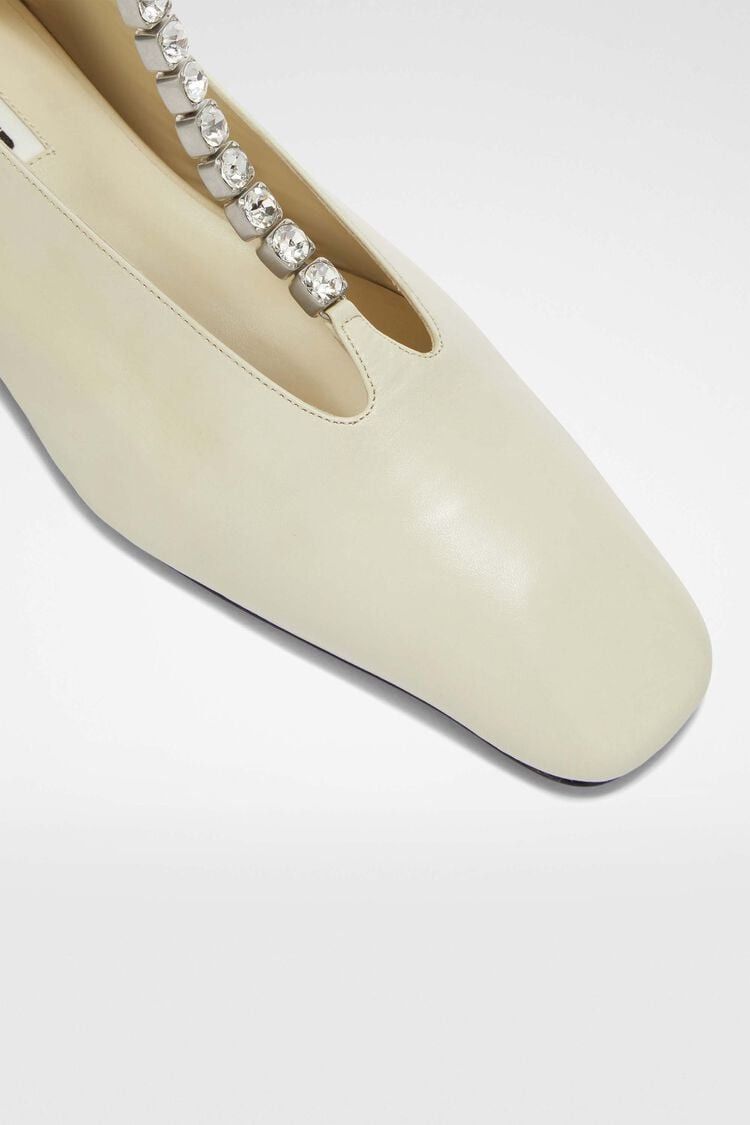 Jil Sander o1w1db10825 Ballerinas in Cream Size US 7 / IT 37 - 6 Thumbnail