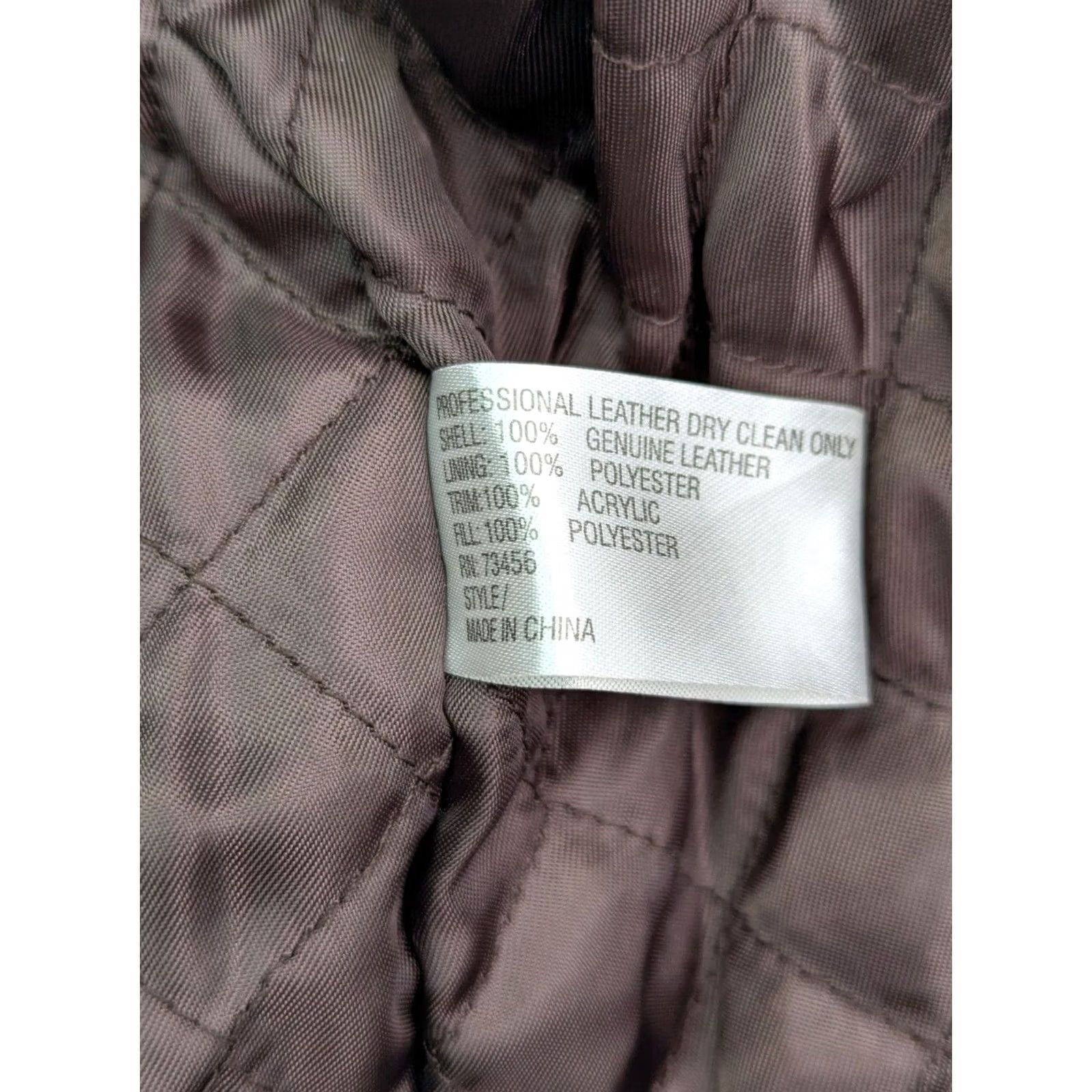 Lee VINTAGE Lee Leather Quilt Lined Jacket Womens L Brown Yellow Accent EUC Jacket Size L / US 10 / IT 46 - 7 Thumbnail