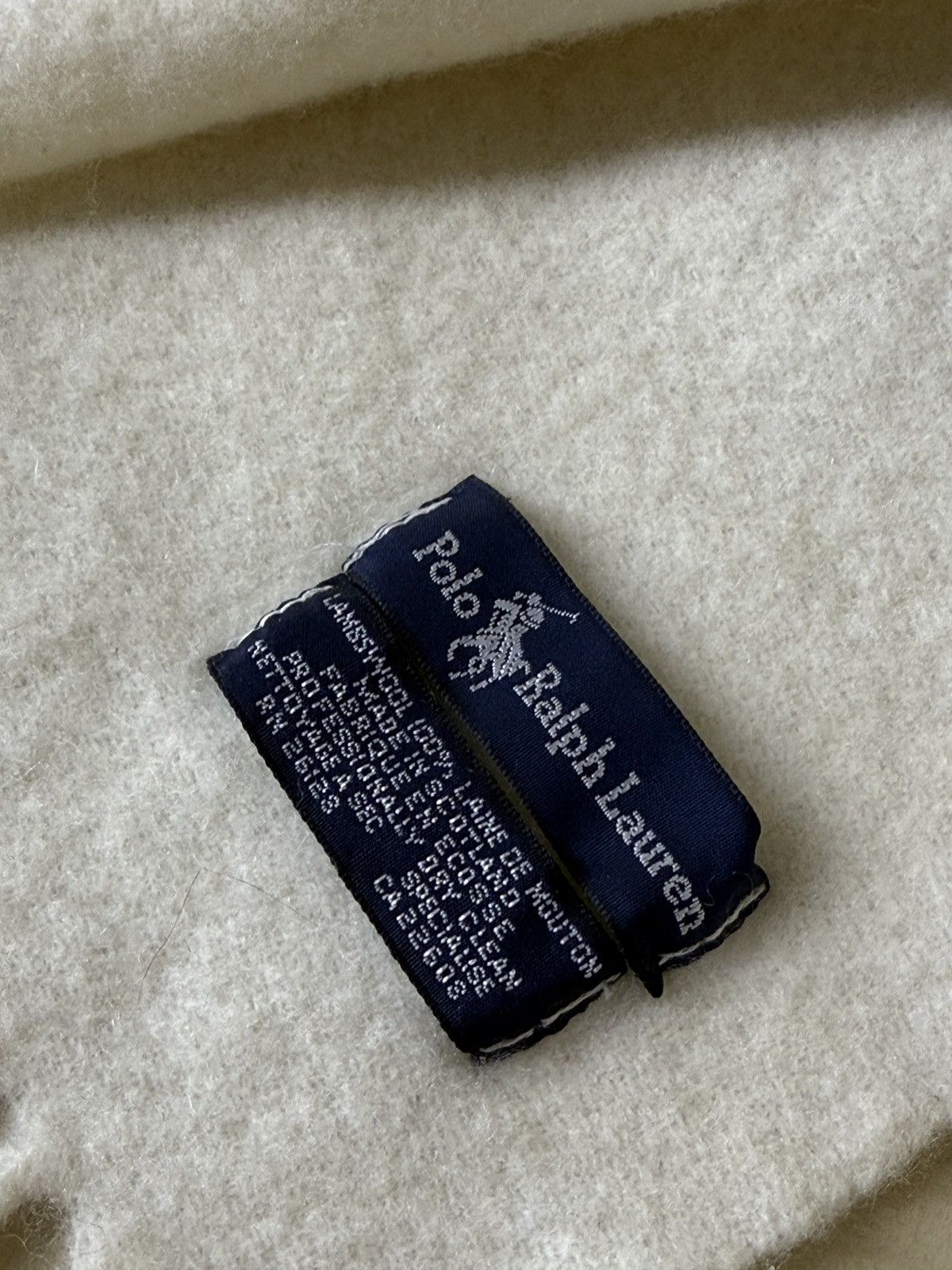Polo Ralph Lauren Vintage Polo Ralph Lauren Wool Scarf Muffer white beige Size ONE SIZE - 2 Thumbnail