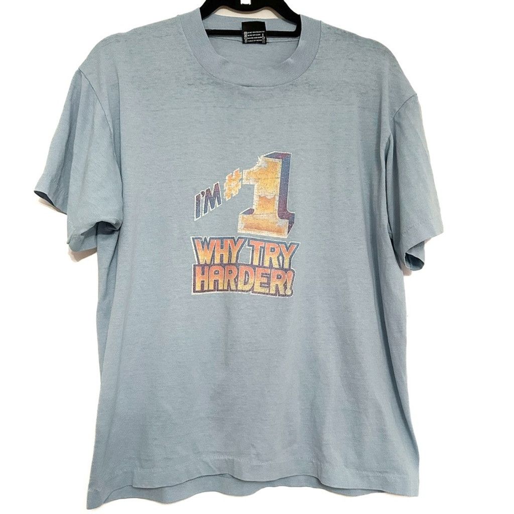 Vintage Screen Stars Best I’m #1 Why Try Harder Tee Large Vintage Size US L / EU 52-54 / 3 - 2 Thumbnail