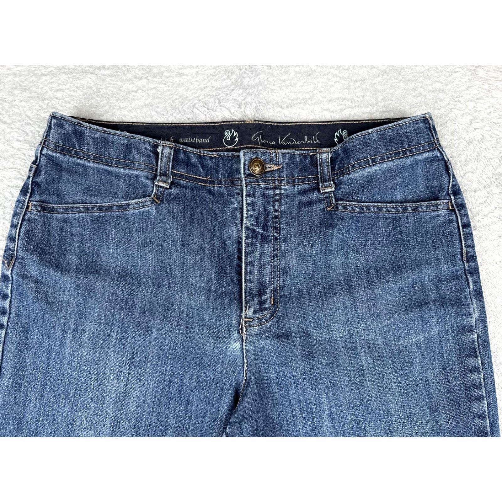Gloria Vanderbilt VINTAGE Gloria Vanderbilt Capri Jeans Womens 6 Blue Wash Mid Rise Stretch Denim 29x20 Size 28" / US 6 / IT 42 - 4 Thumbnail