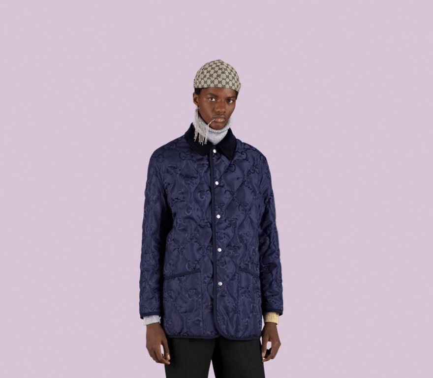 Gucci o1mt1gz0625 Quilted GG Jumbo Jacket in Navy Size US S / EU 44-46 / 1 - 2 Thumbnail