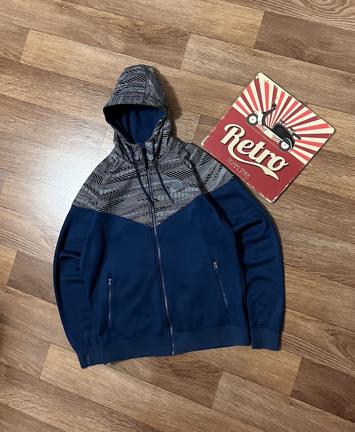 Nike Vintage Nike Air Hybrid Windrunner Full Zip Hoodie Size US M / EU 48-50 / 2 - 2 Thumbnail