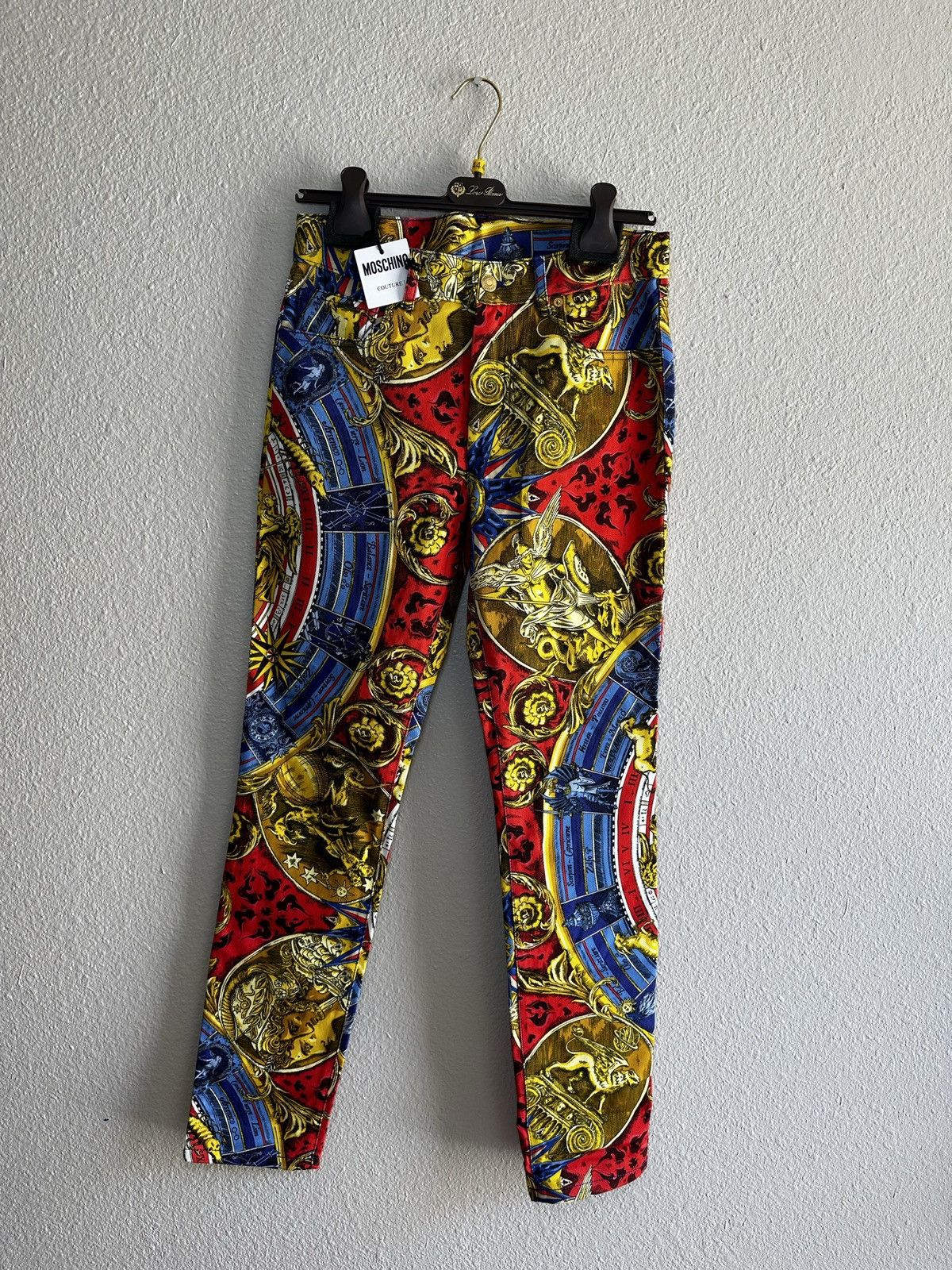 Moschino Gabardine Roman Scarf Trousers - New with Tags Size US 28 / EU 44 - 1 Thumbnail