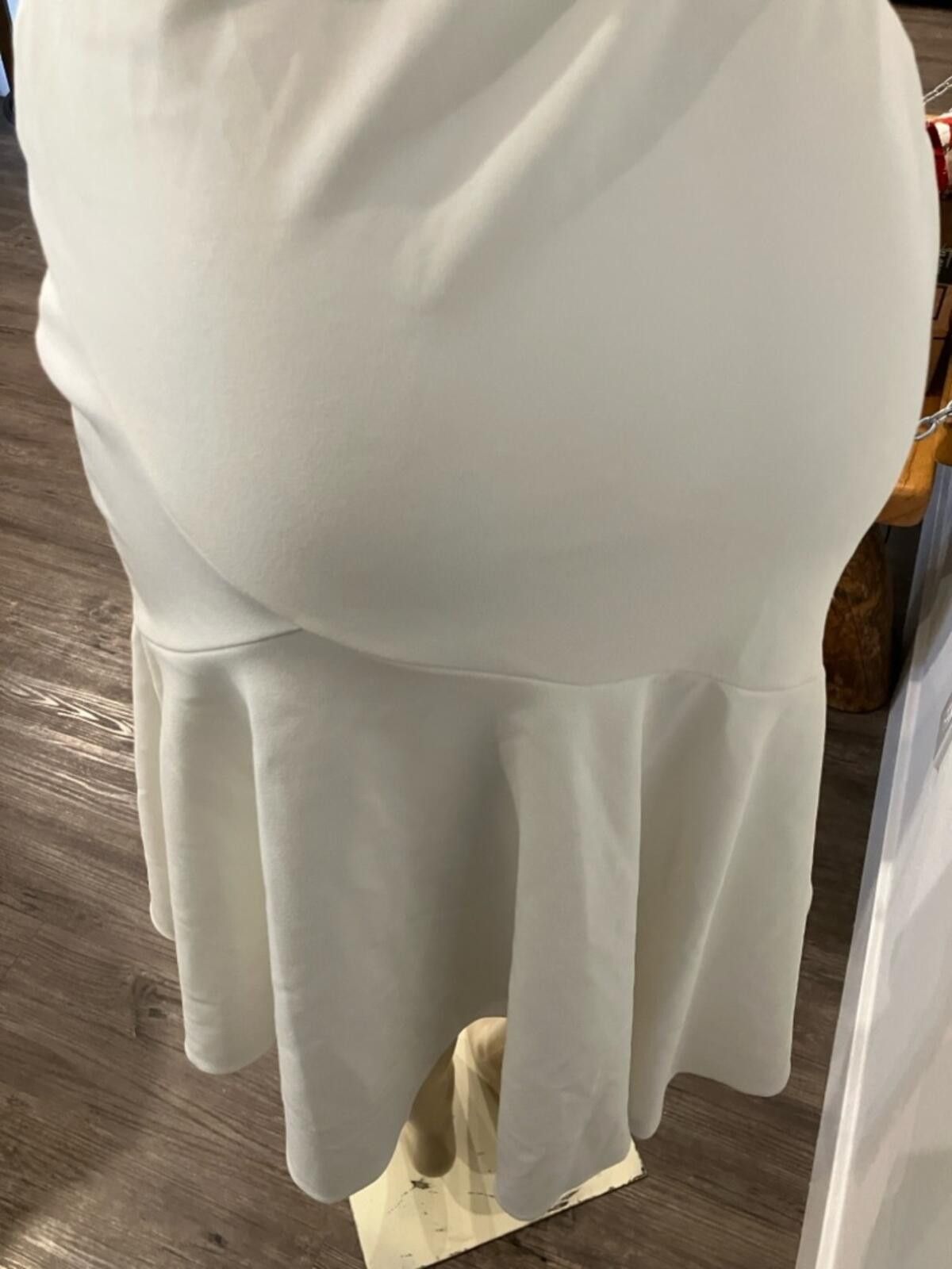 Aquascutum NWT Aqua Asymmetric One-Shoulder Off White Dress Size S / US 4 / IT 40 - 8 Thumbnail