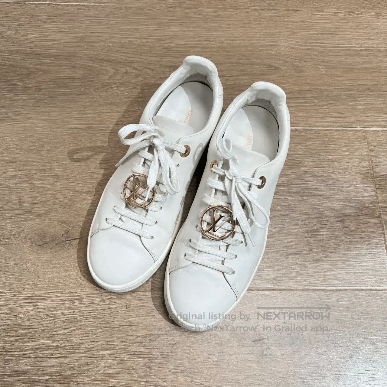 Louis Vuitton Louis Vuitton Metal Logo White Sneakers. Size US 5.5 / IT 35.5 - 2 Thumbnail