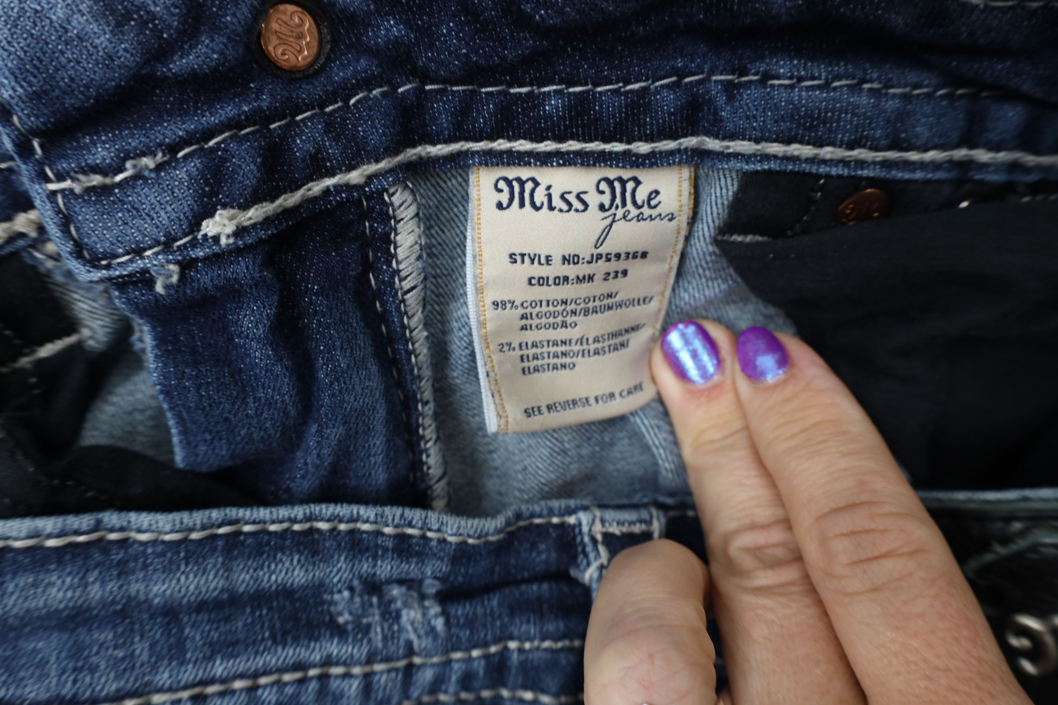 Miss Me Miss Me Stitch Stretch Signature Rise Bootcut Denim Jeans Size 28" / US 6 / IT 42 - 7 Thumbnail
