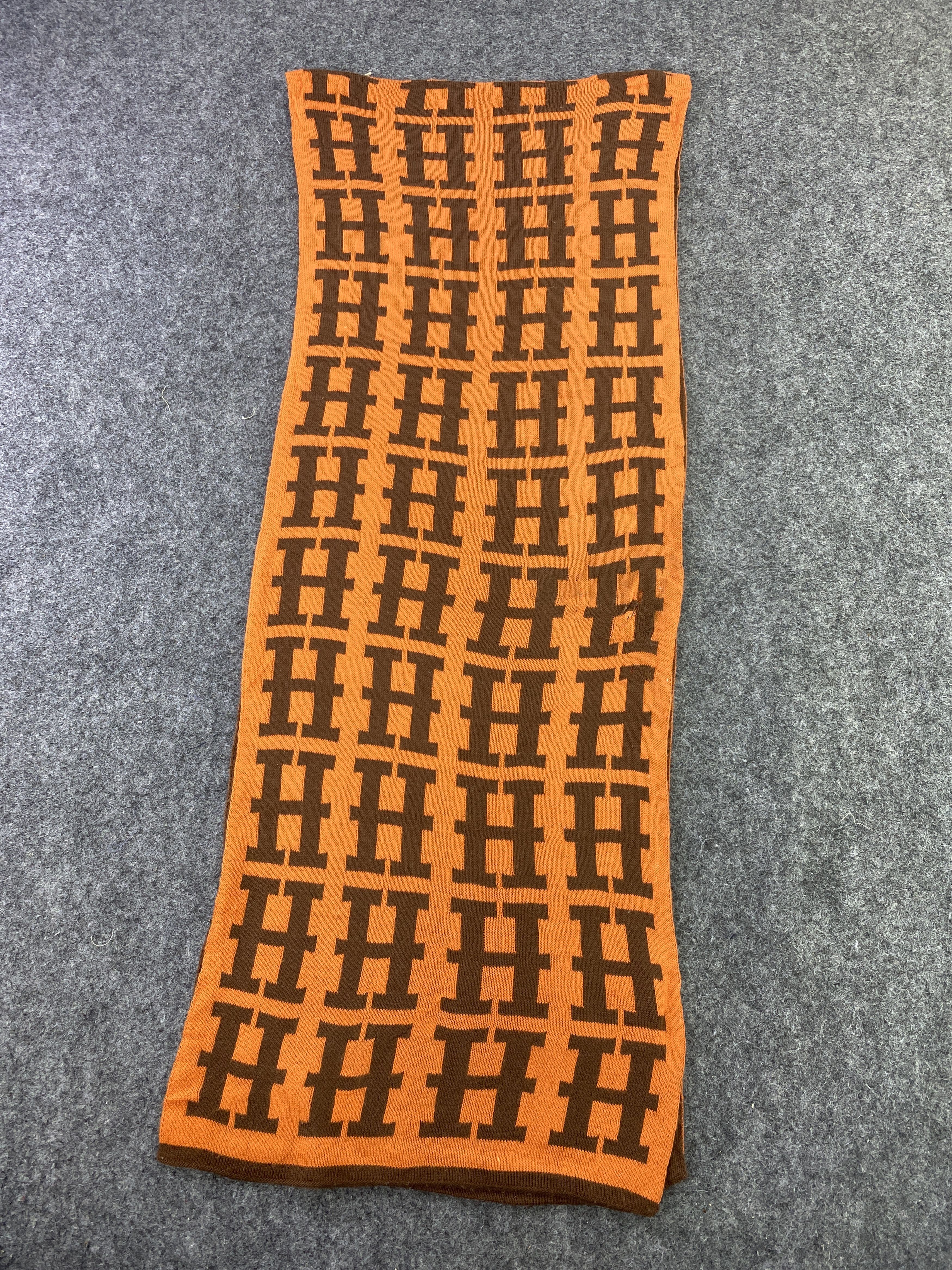 Designer H MONOGRAM LIKE HERMES Scarf/Muffler/neckwear-T470 Size ONE SIZE - 3 Thumbnail