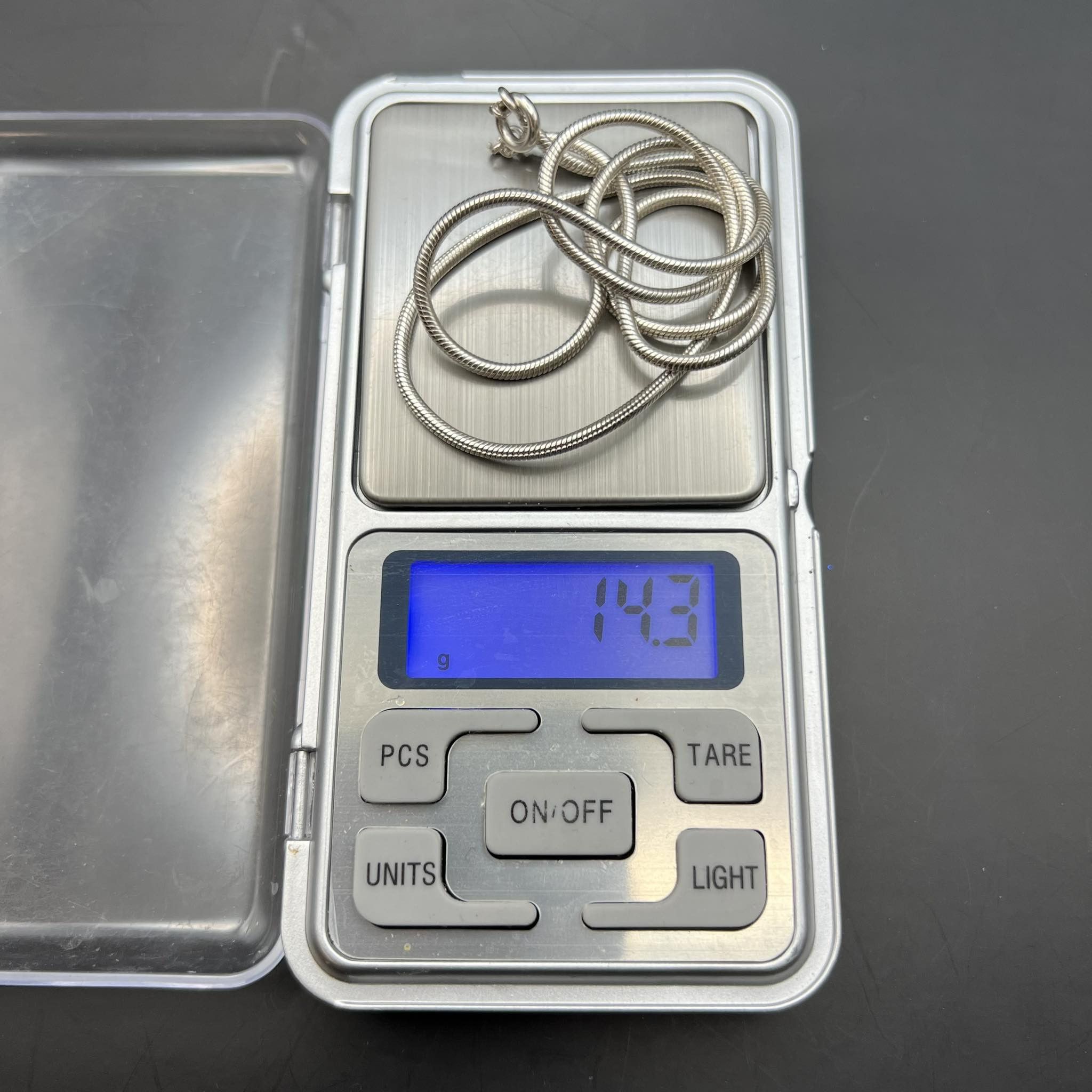 Sterling Silver Vintage Sterling Silver 925 Chain Necklace Marked 14.3 gr Size ONE SIZE - 4 Thumbnail