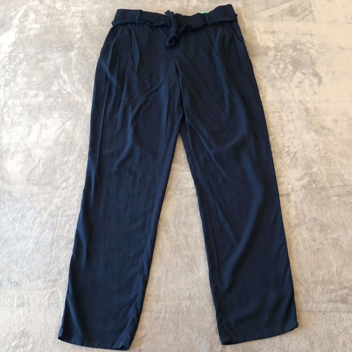 Vintage Maurices Ankle Pants Womens XL Blue Lightweight Belted Pockets Regular Inseam 32.5 in Pockets Size 40" / US 18 - 2 Thumbnail