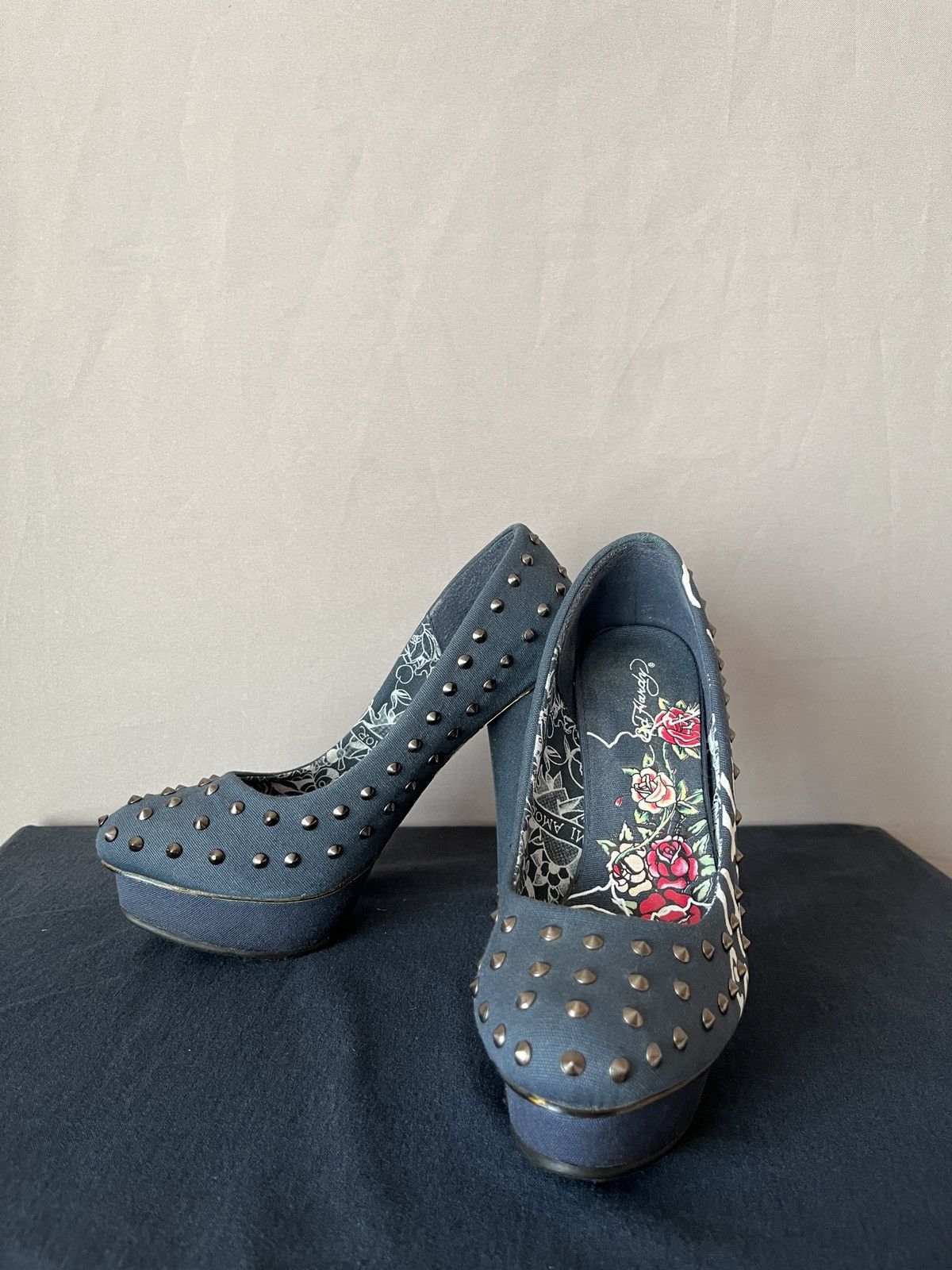 Ed Hardy Ed Hardy Denim Punk Glamour Heels Size US 6 / IT 36 - 12 Thumbnail
